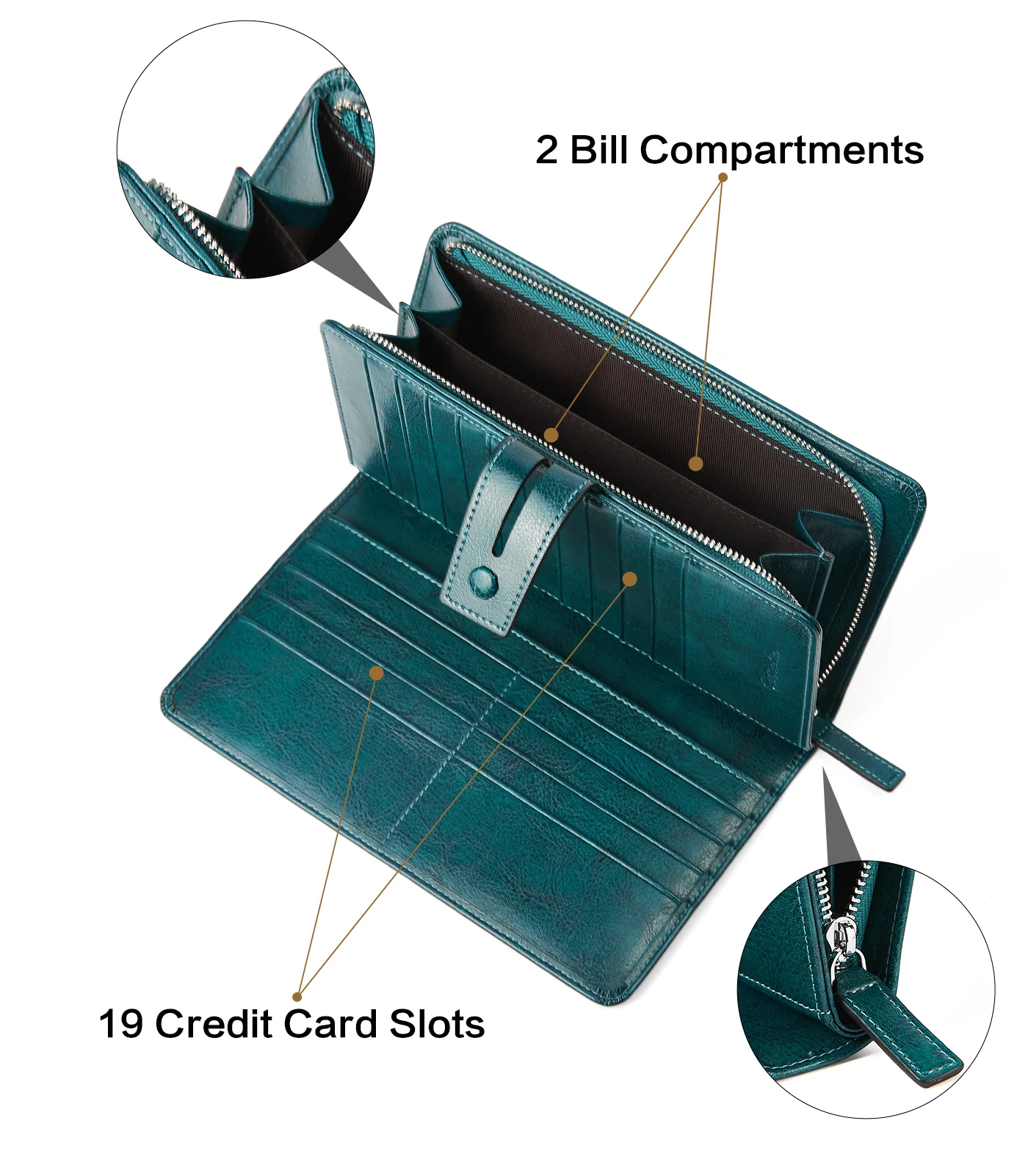 Lnna Checkbook RFID Wallet Cash Clutch Purses —— Superstar - Image 24