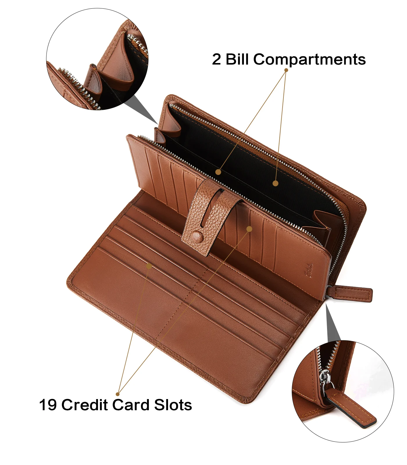 Lnna Checkbook RFID Wallet Cash Clutch Purses —— Superstar - Image 30