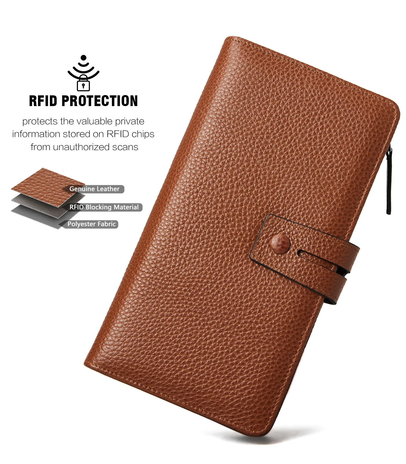 Lnna Checkbook RFID Wallet Cash Clutch Purses —— Superstar - Image 31