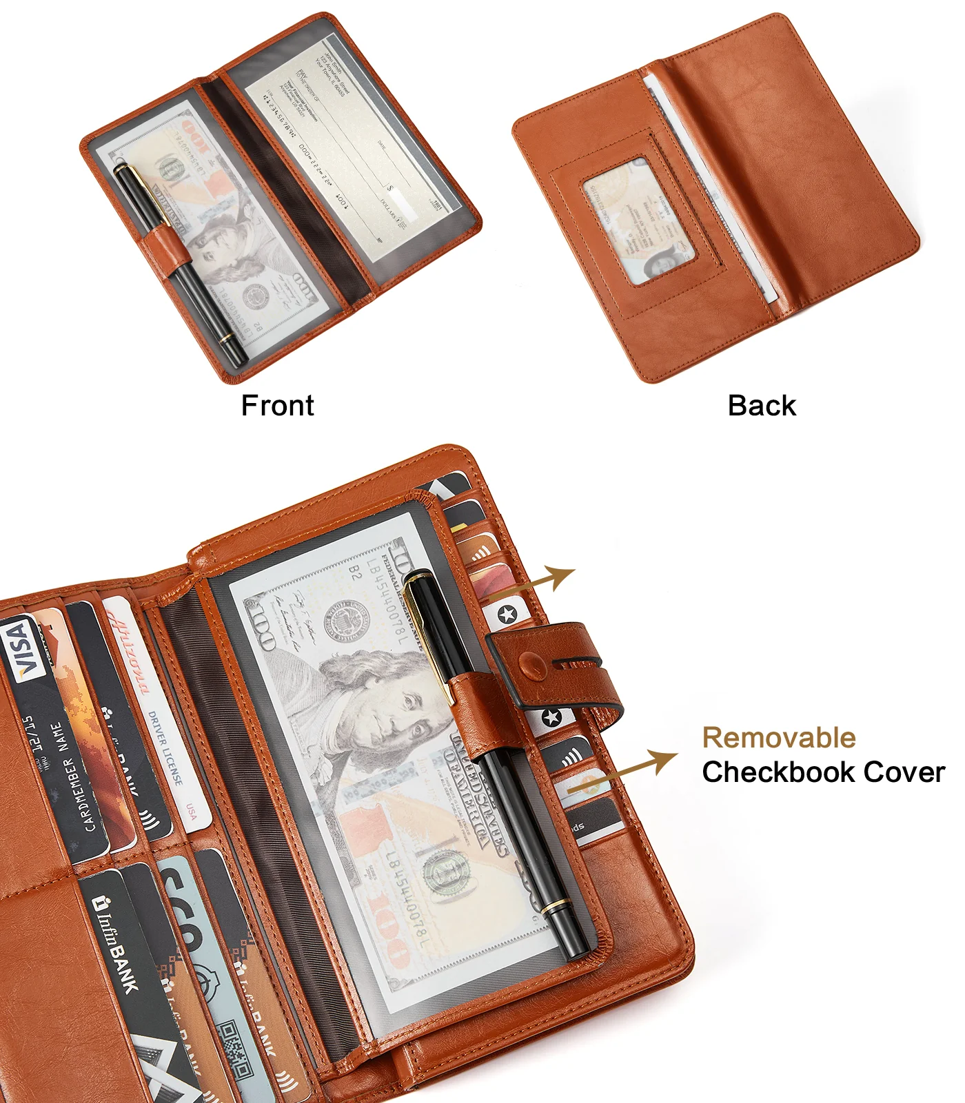 Lnna Checkbook RFID Wallet Cash Clutch Purses —— Superstar - Image 34