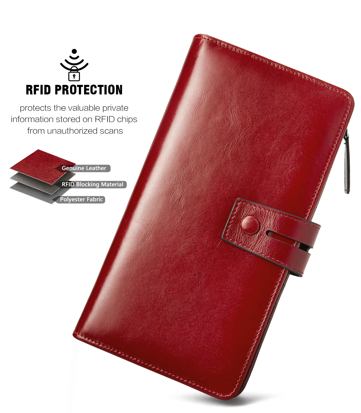 Lnna Checkbook RFID Wallet Cash Clutch Purses —— Superstar - Image 6