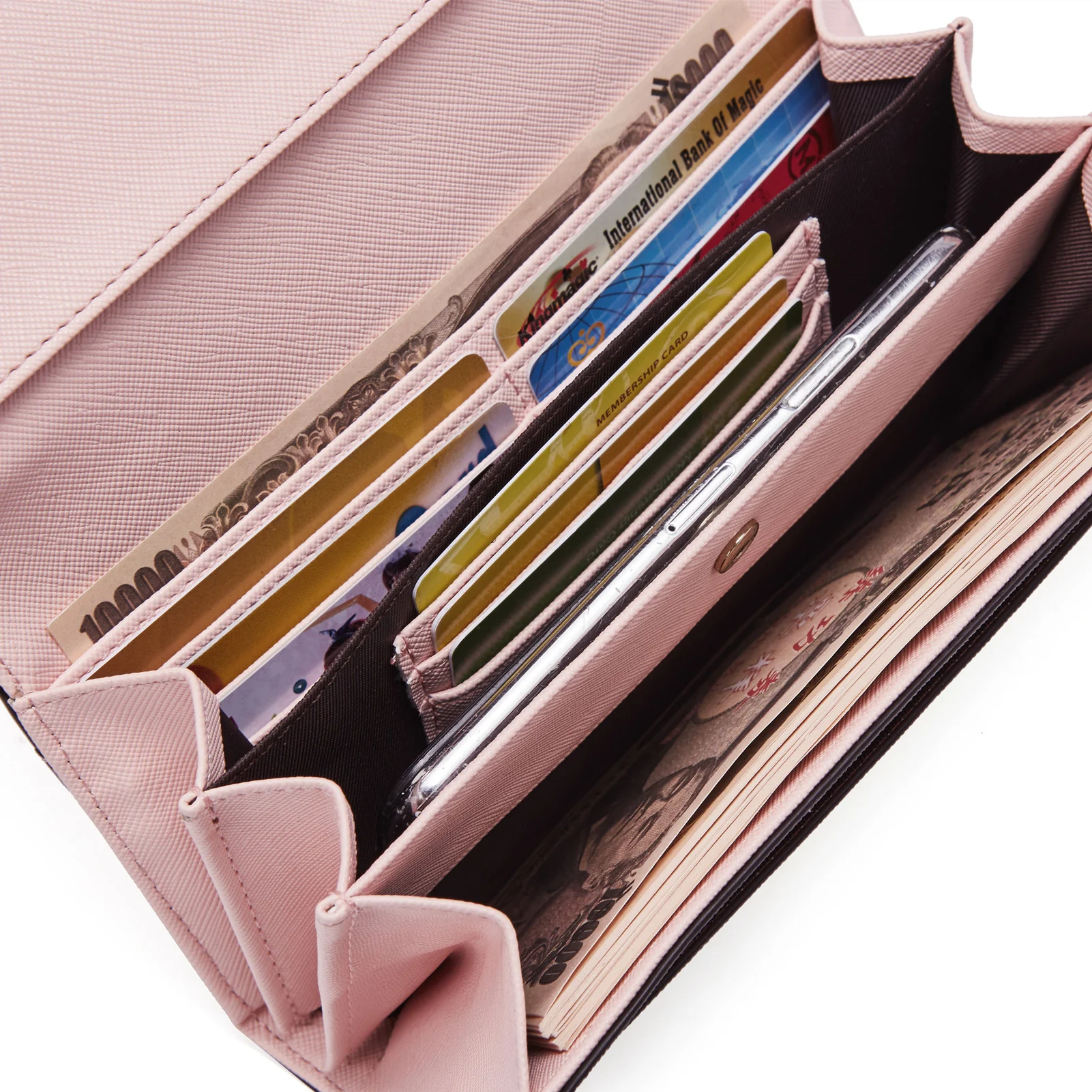 BOSTANTEN Womens Wallet Large Capacity Cash Clutch Purse with Buckle Credit Cards Holder - Image 10