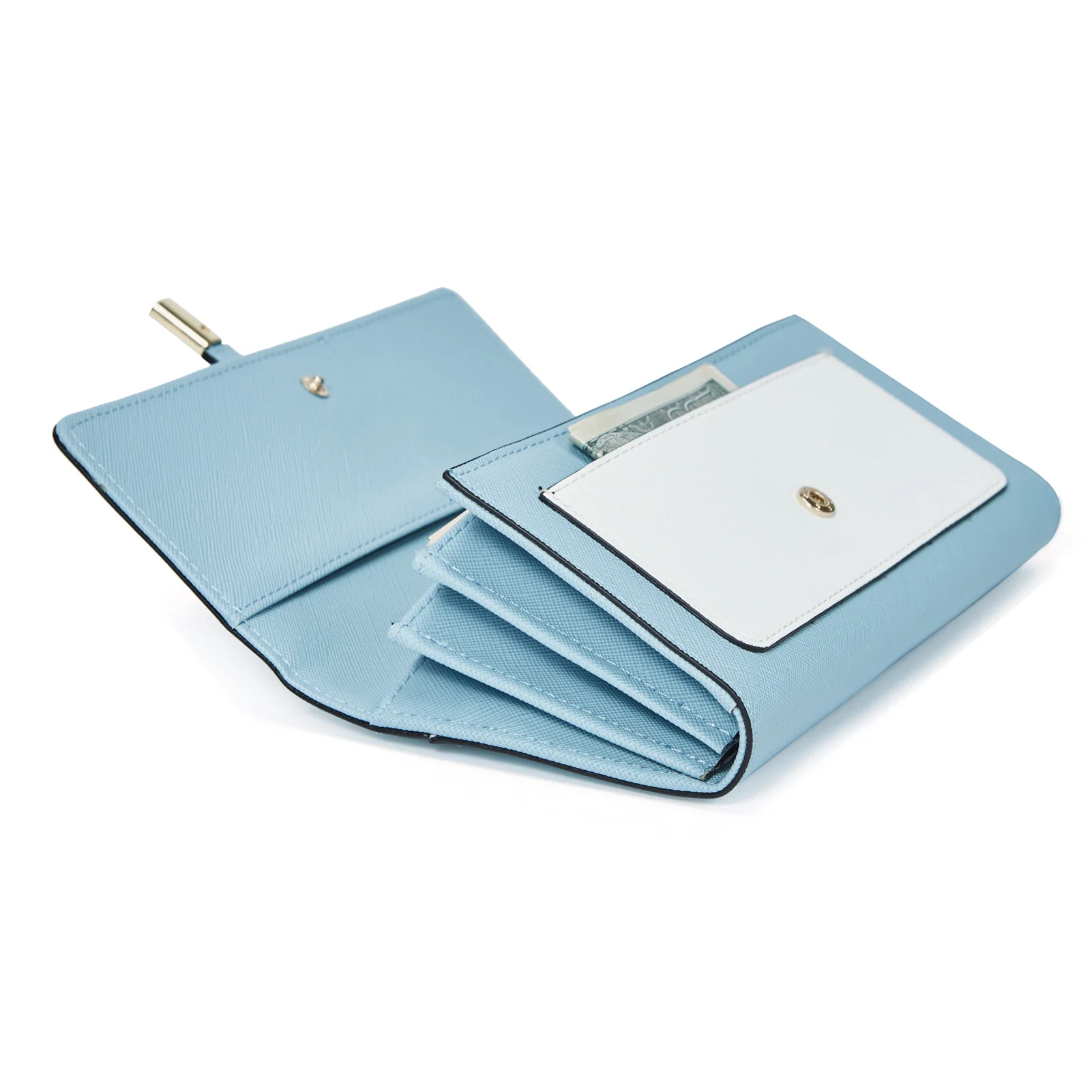 BOSTANTEN Womens Wallet Large Capacity Cash Clutch Purse with Buckle Credit Cards Holder - Image 6