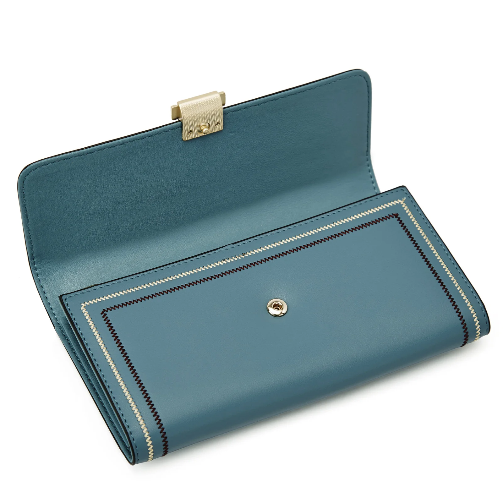 BOSTANTEN Womens Wallet Large Capacity Cash Clutch Purse with Buckle Credit Cards Holder - Image 4