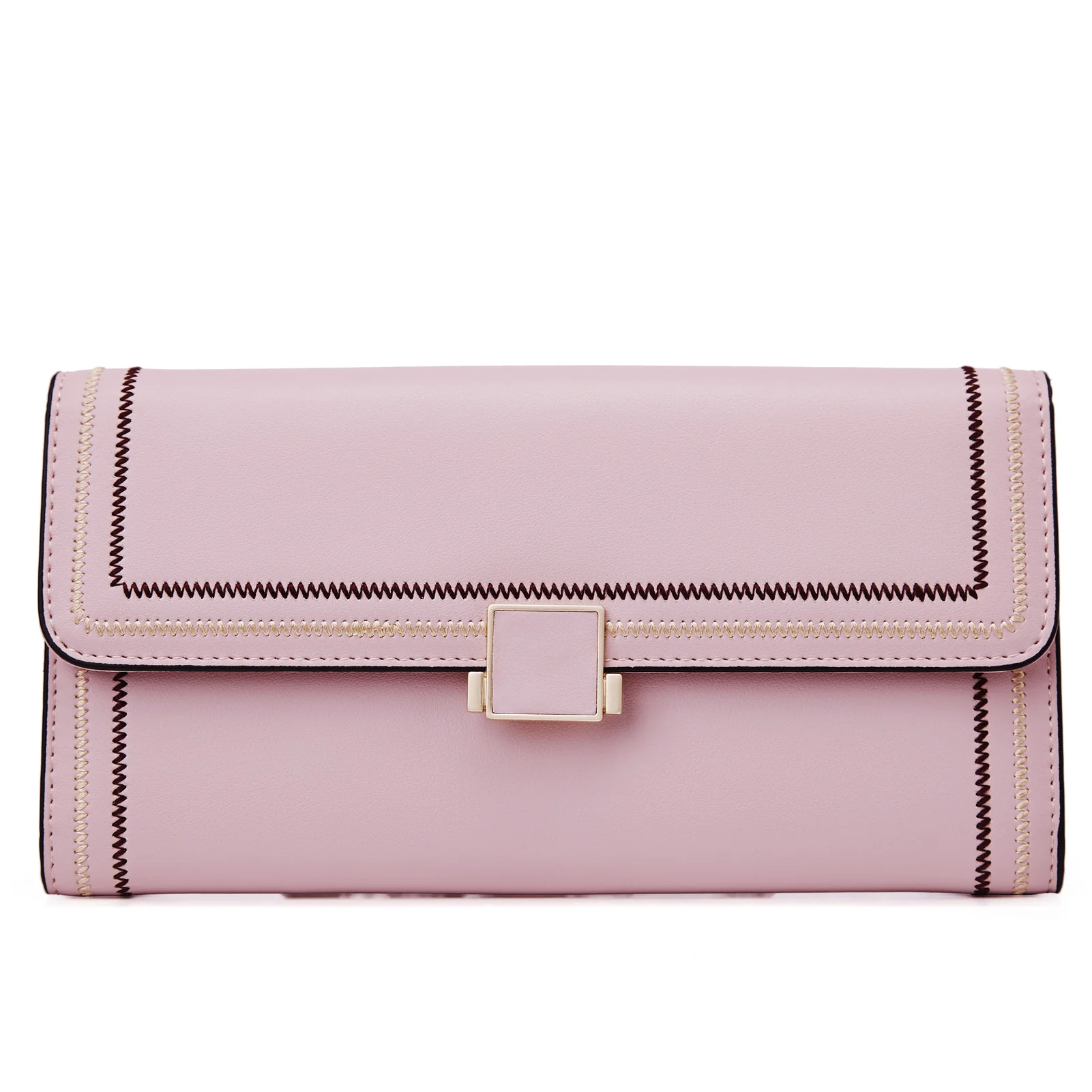 BOSTANTEN Womens Wallet Large Capacity Cash Clutch Purse with Buckle Credit Cards Holder - Image 7