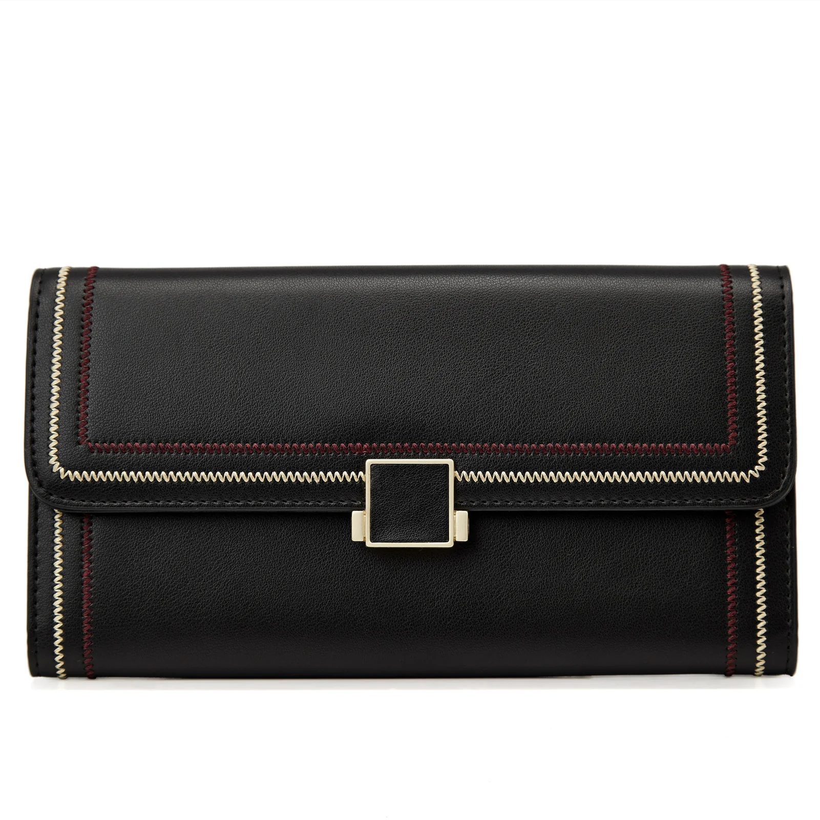 BOSTANTEN Womens Wallet Large Capacity Cash Clutch Purse with Buckle Credit Cards Holder - Image 8