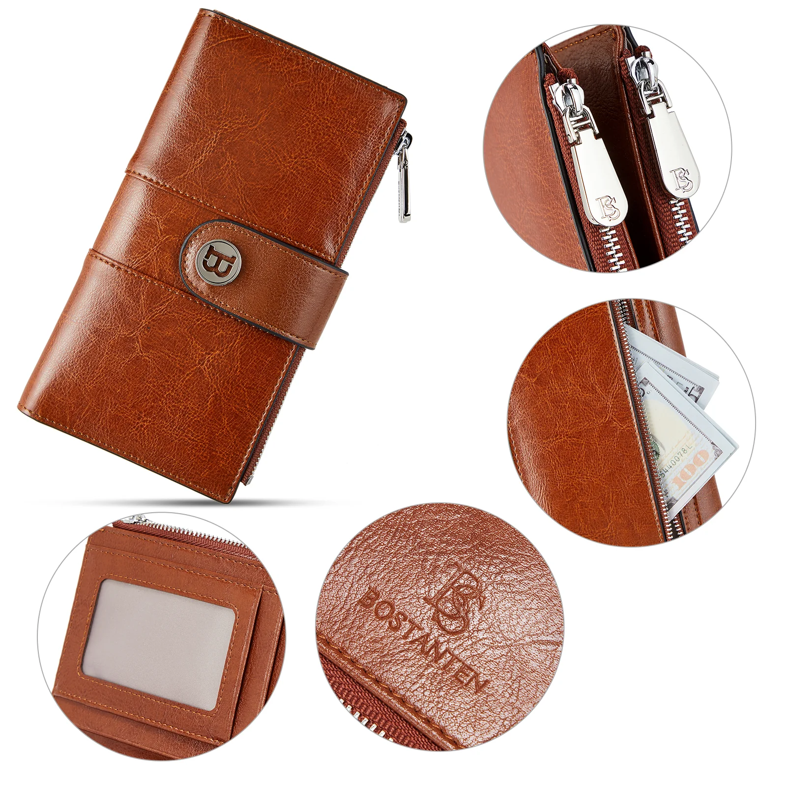 Lomy Real Leather Wallet Womens - RFID Blocking - Image 14