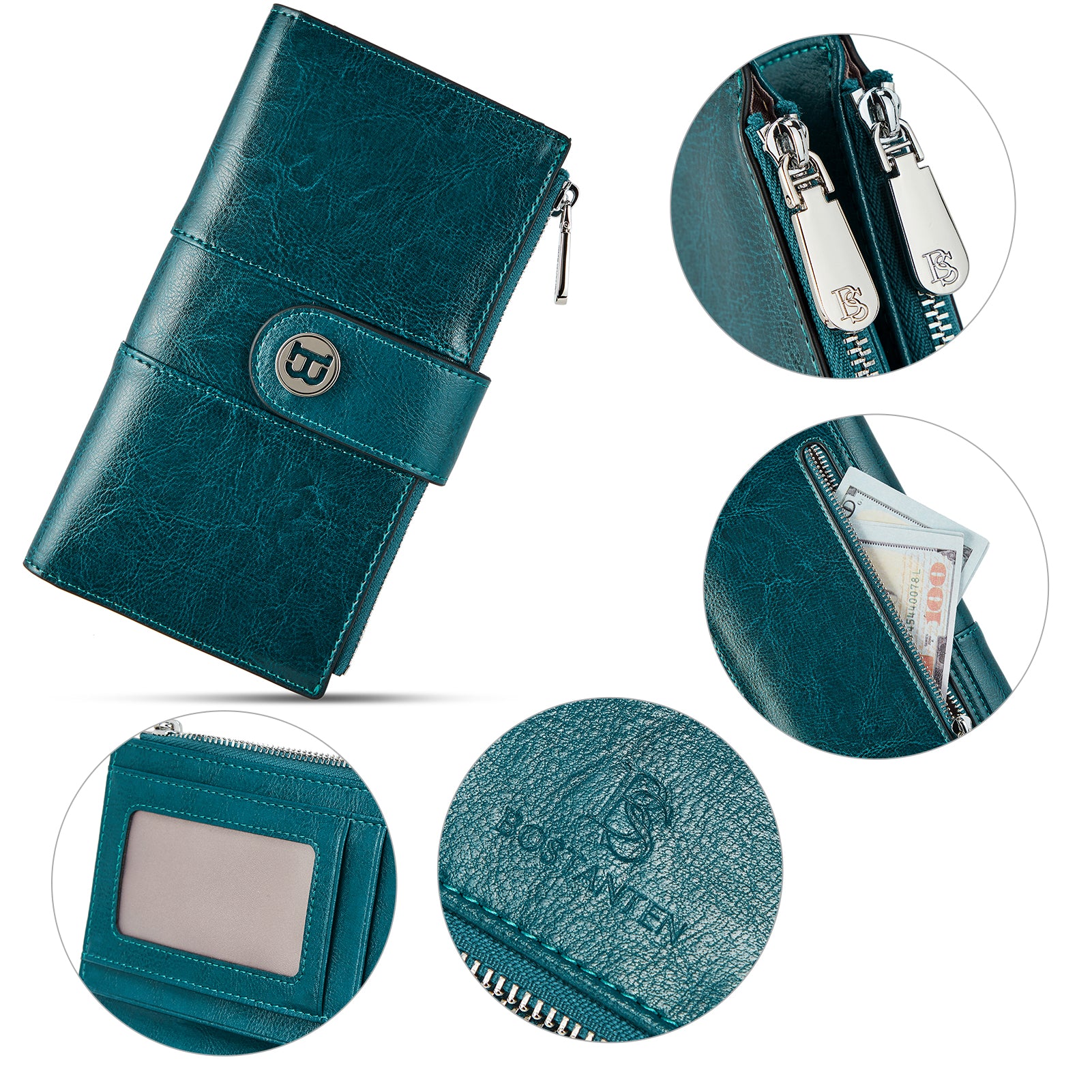Lomy Real Leather Wallet Womens - RFID Blocking - Image 25