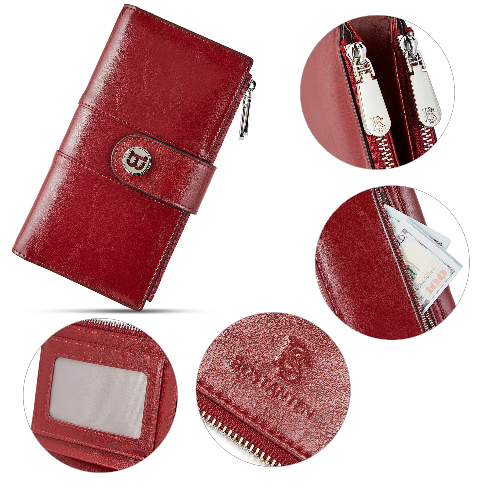Lomy Real Leather Wallet Womens - RFID Blocking - Image 34