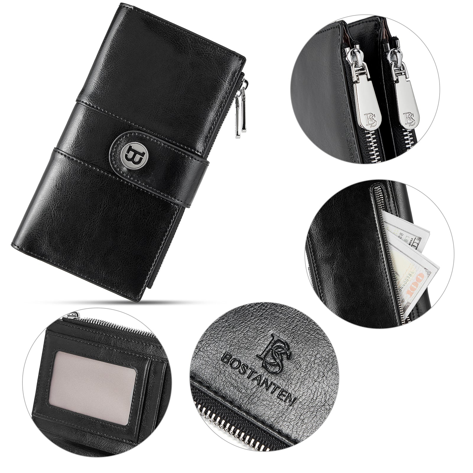 Lomy Real Leather Wallet Womens - RFID Blocking - Image 43