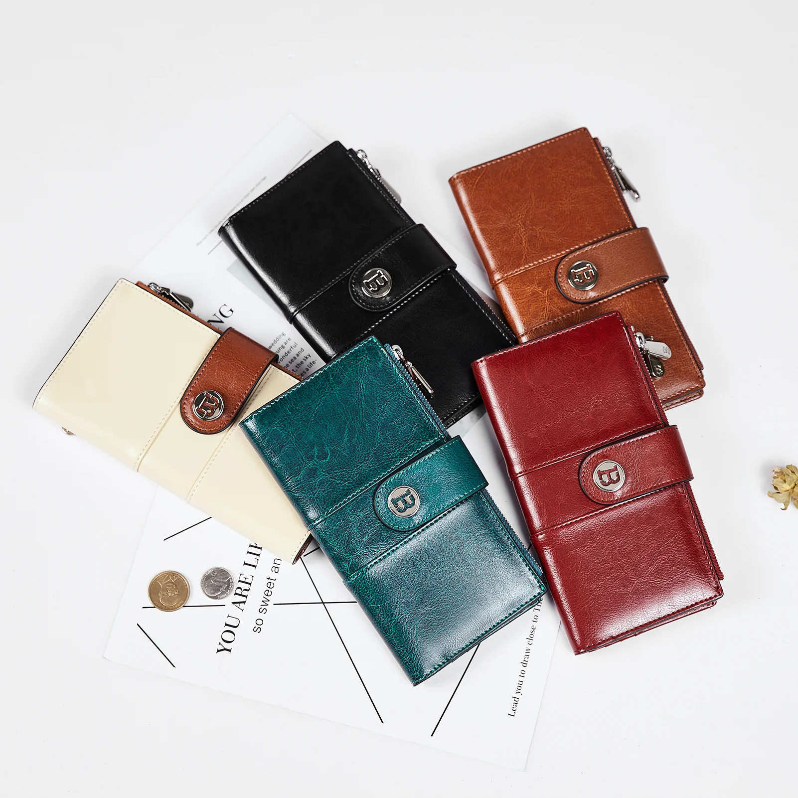 Lomy Real Leather Wallet Womens - RFID Blocking - Image 46