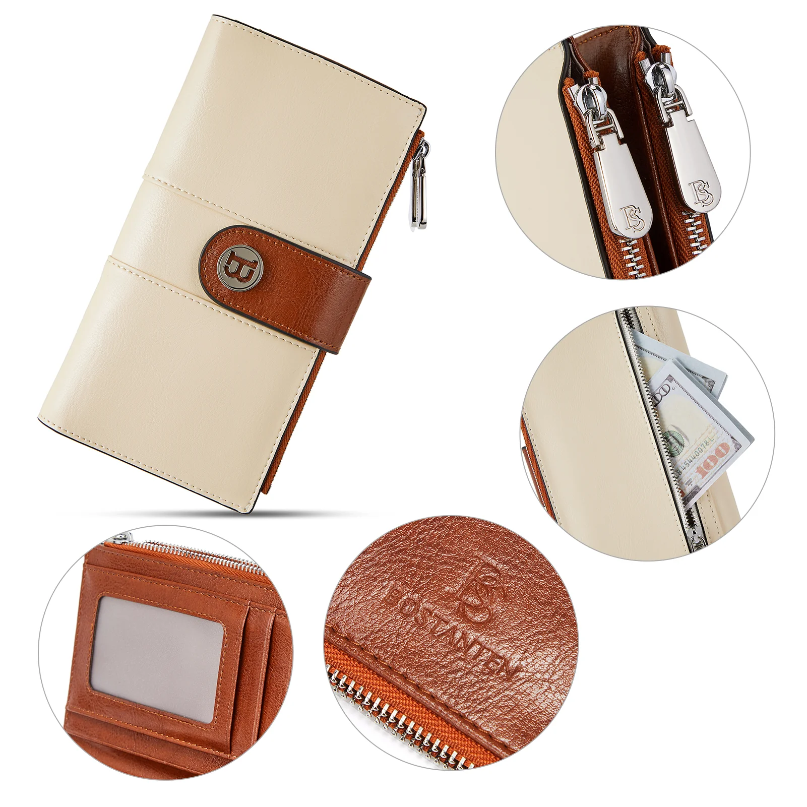 Lomy Real Leather Wallet Womens - RFID Blocking - Image 6
