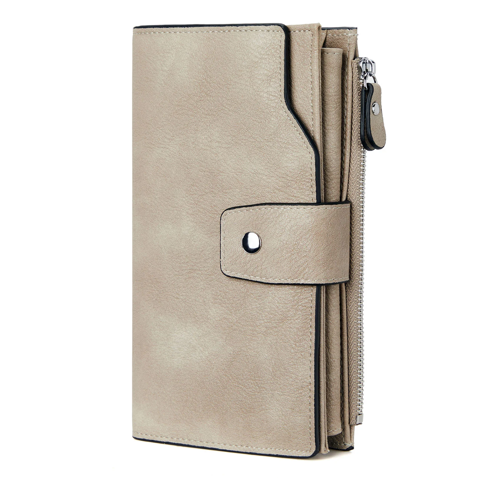 BOSTANTEN Womens Wallet Leather Wallets Large Capacity Cash Cluth Purses Coffee Rough Grain - Image 10