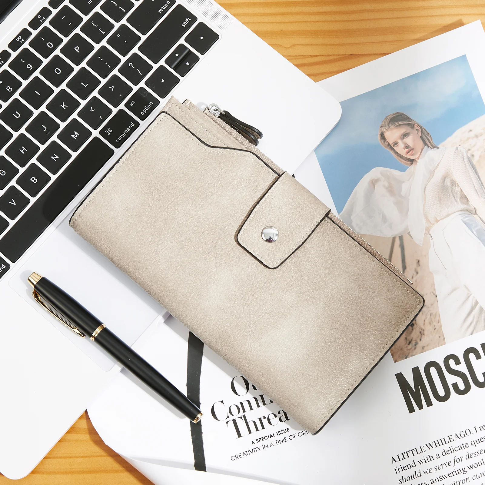 BOSTANTEN Womens Wallet Leather Wallets Large Capacity Cash Cluth Purses Coffee Rough Grain - Image 18