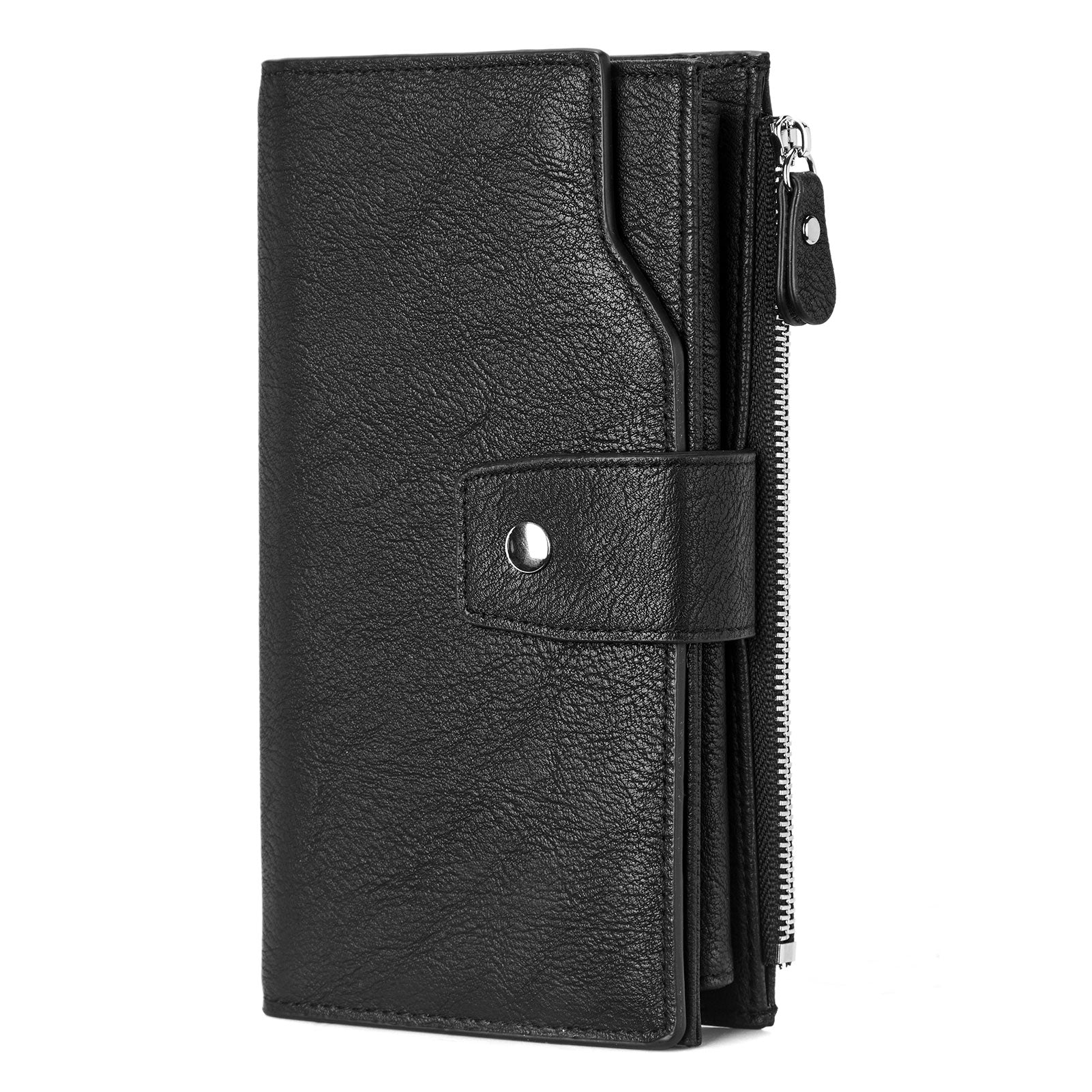 BOSTANTEN Womens Wallet Leather Wallets Large Capacity Cash Cluth Purses Coffee Rough Grain - Image 21
