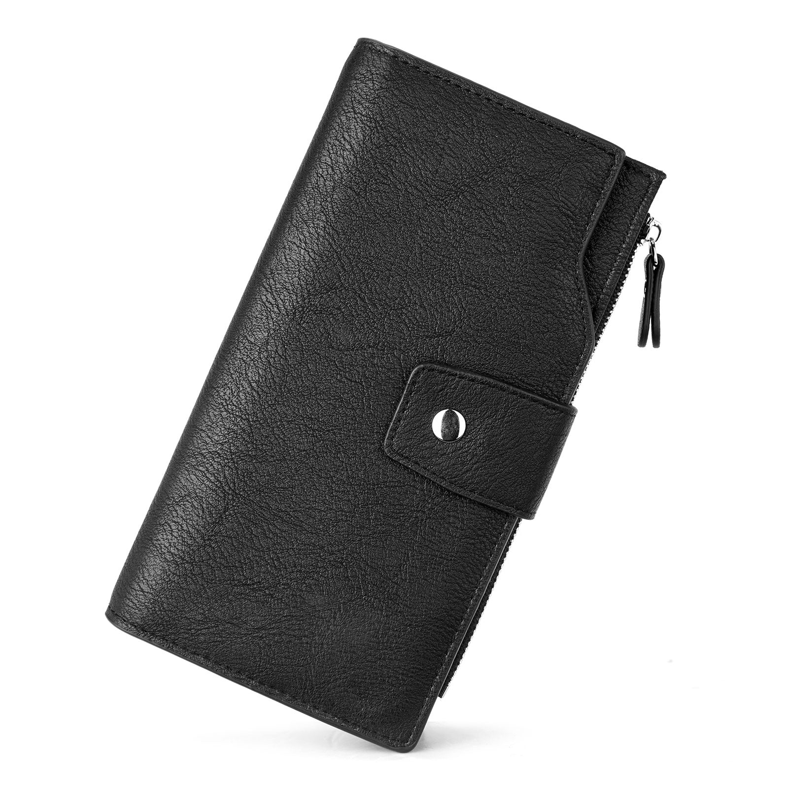 BOSTANTEN Womens Wallet Leather Wallets Large Capacity Cash Cluth Purses Coffee Rough Grain - Image 22