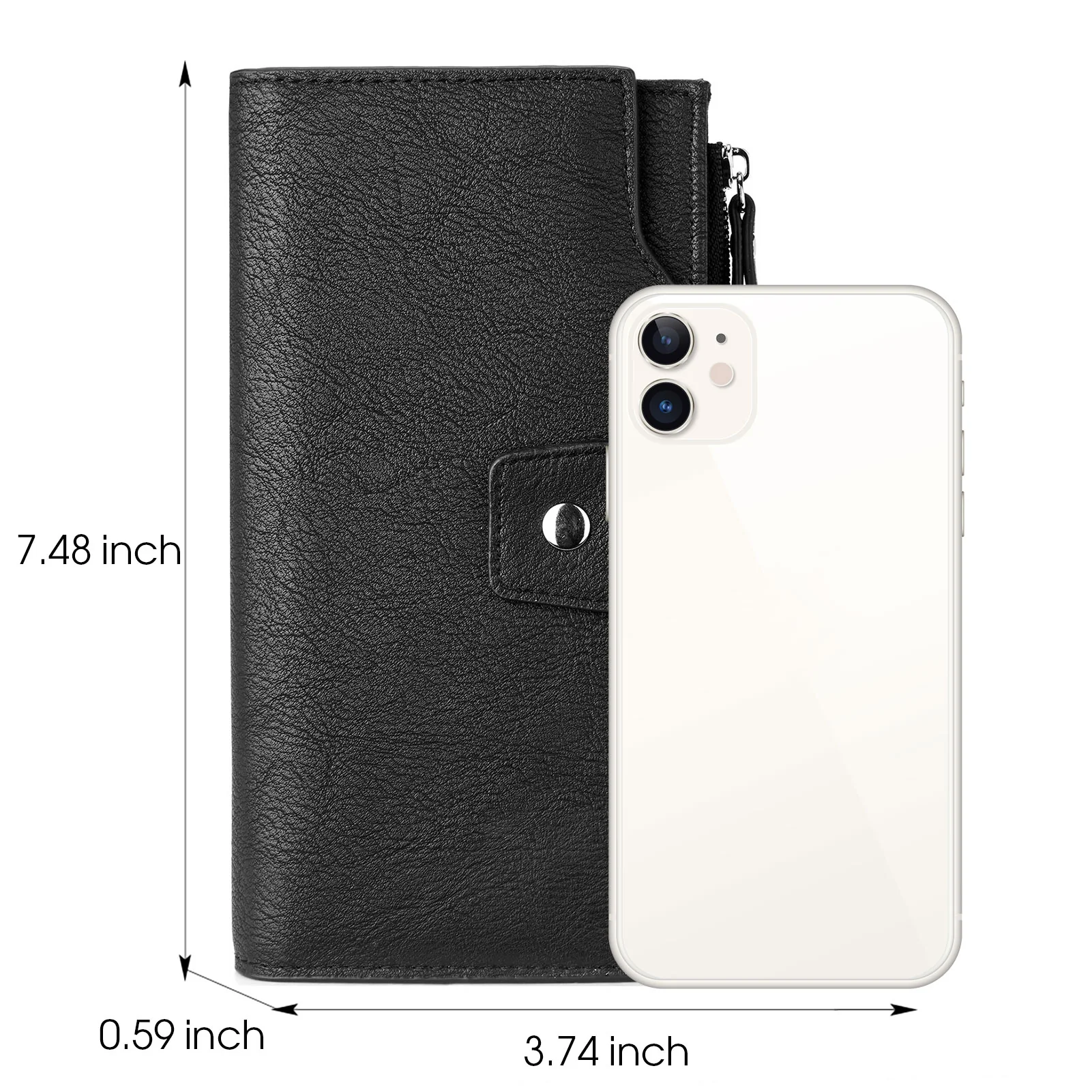 BOSTANTEN Womens Wallet Leather Wallets Large Capacity Cash Cluth Purses Coffee Rough Grain - Image 24