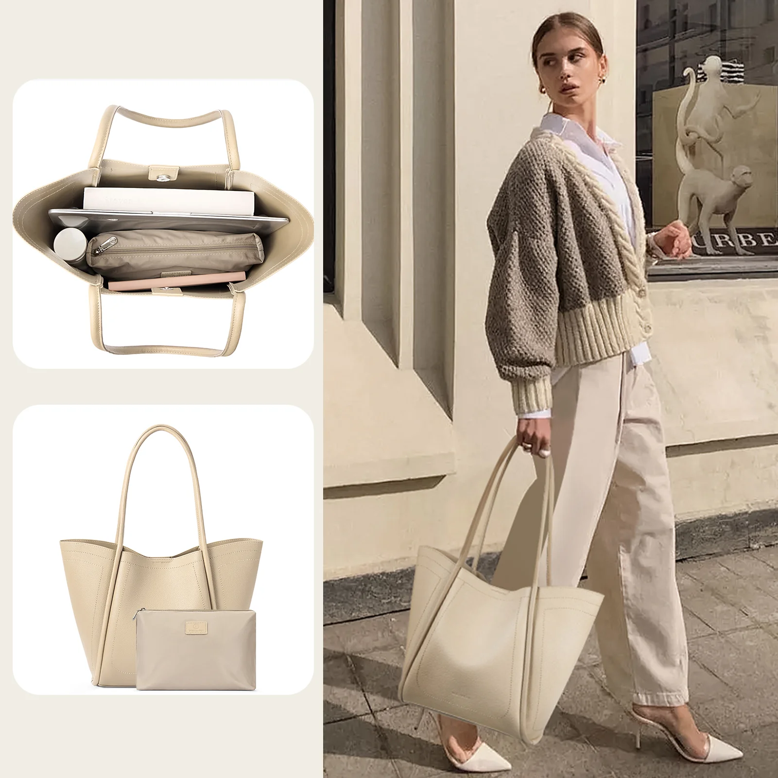 Claire Lightweight Designer Tote – Sleek & Fashion-Forward - Image 5