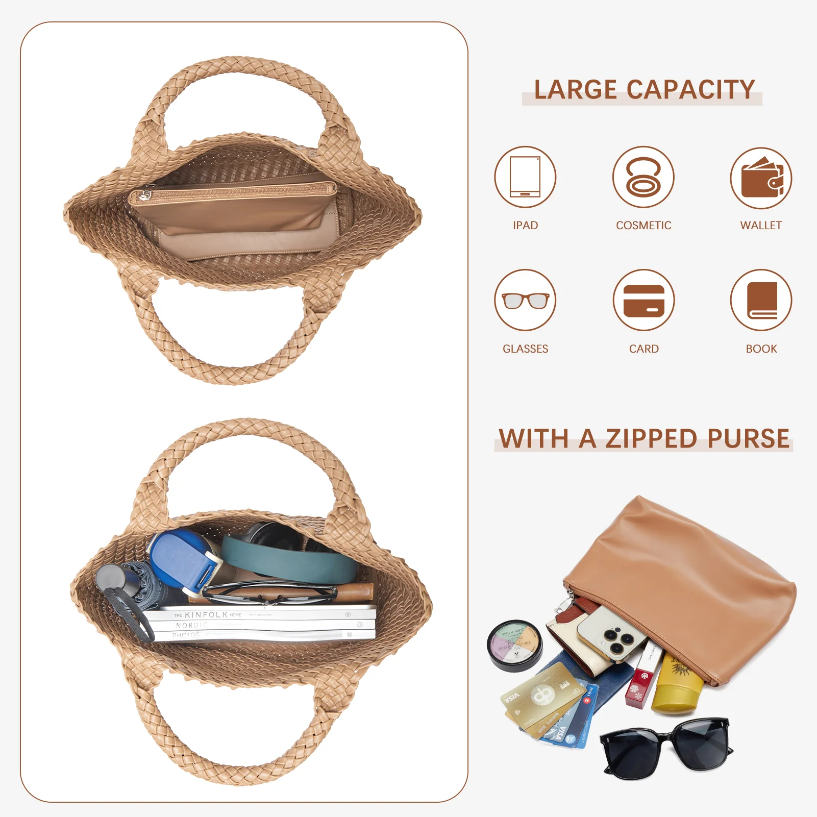 Cruze Handcrafted Woven Leather Shoulder Bag For Summer - Image 4