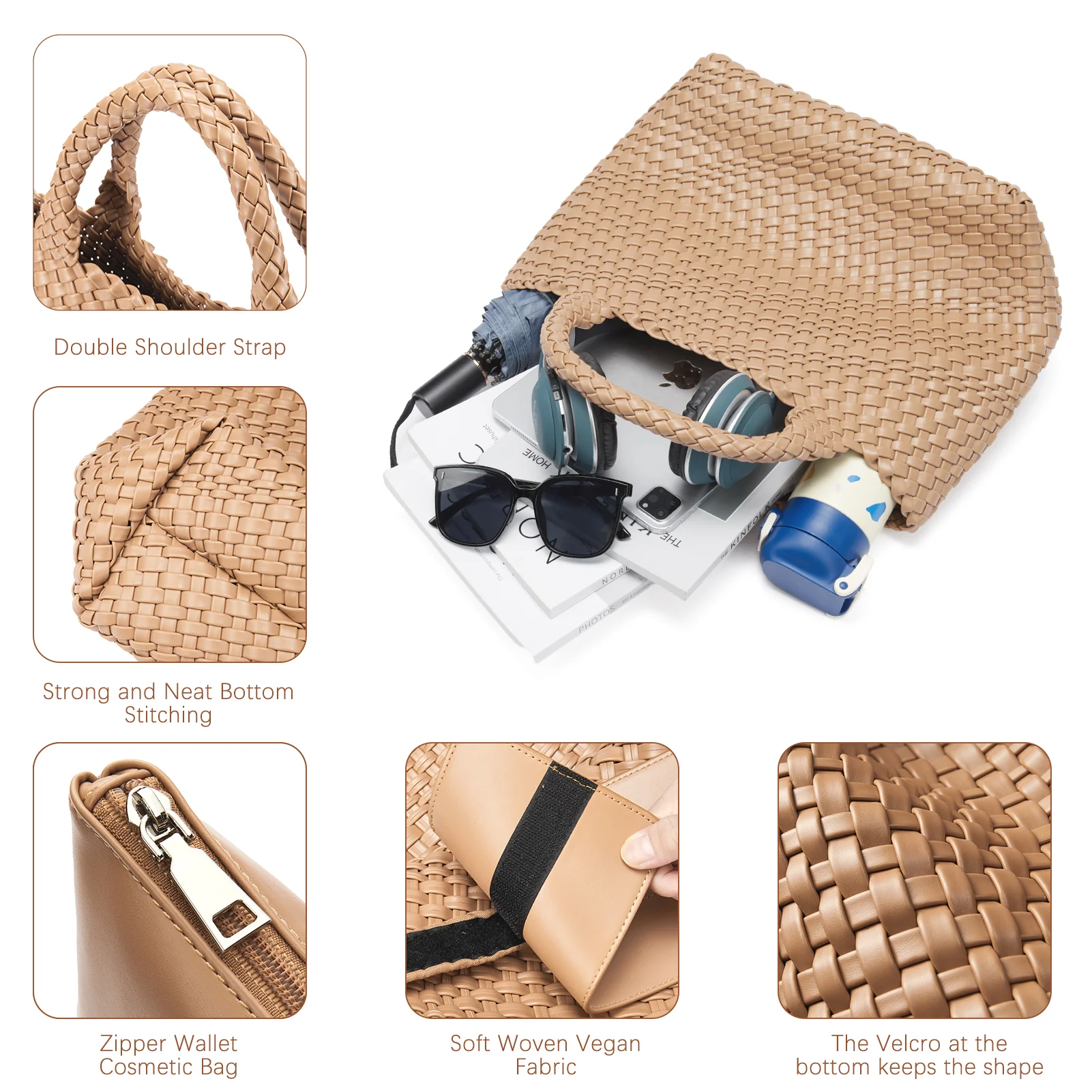 Cruze Handcrafted Woven Leather Shoulder Bag For Summer - Image 6