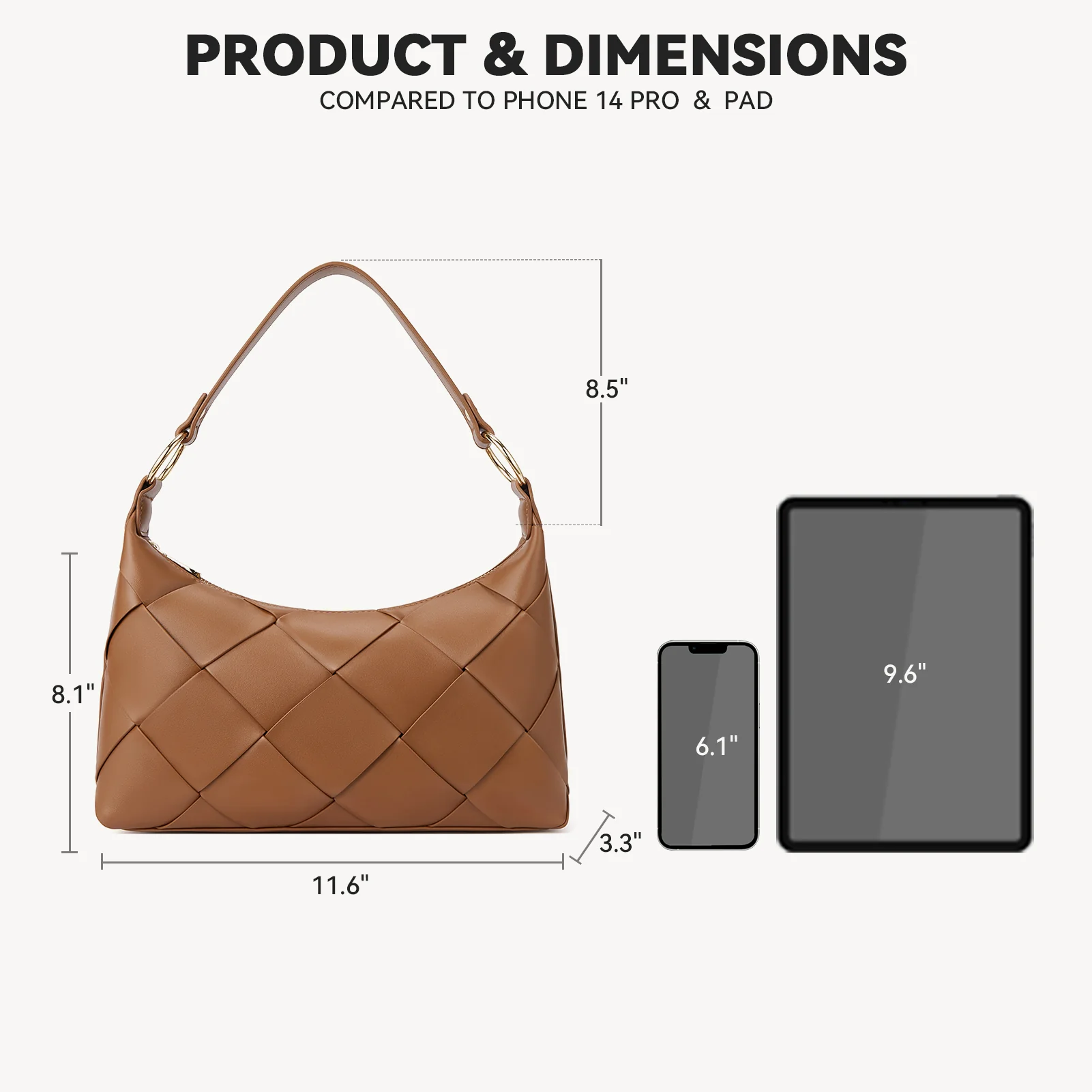 Kweli Woven Shoulder Bucket Bag - Image 12