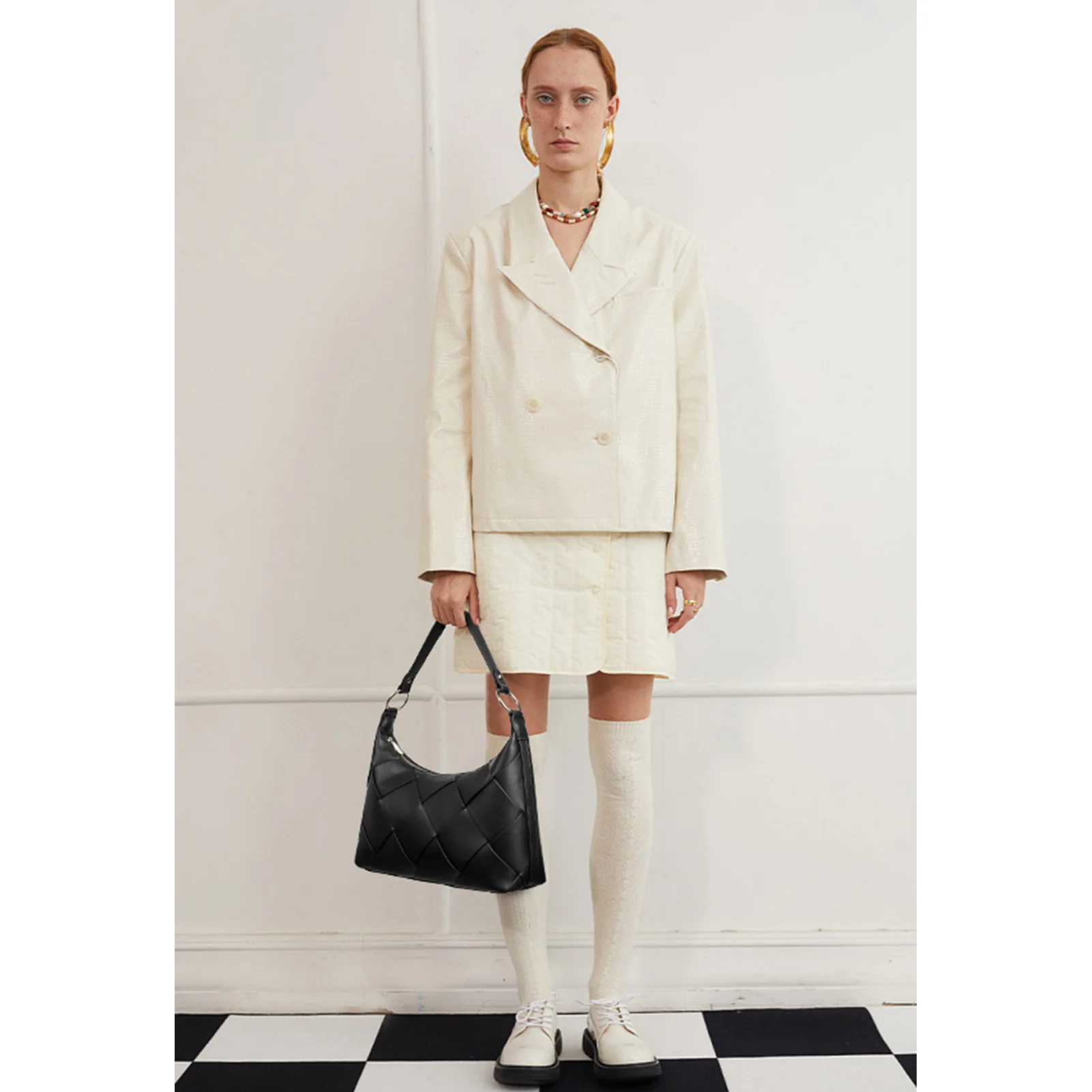 Kweli Woven Shoulder Bucket Bag - Image 19