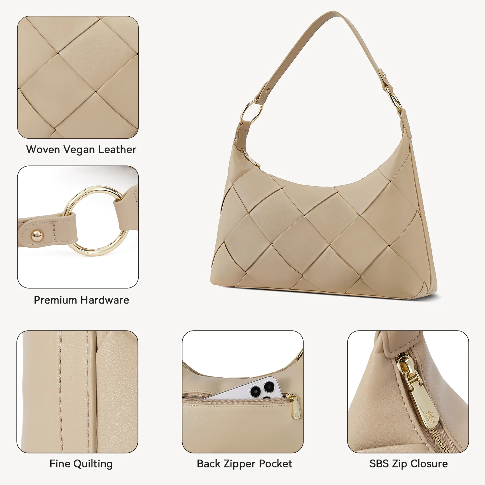 Kweli Woven Shoulder Bucket Bag - Image 31