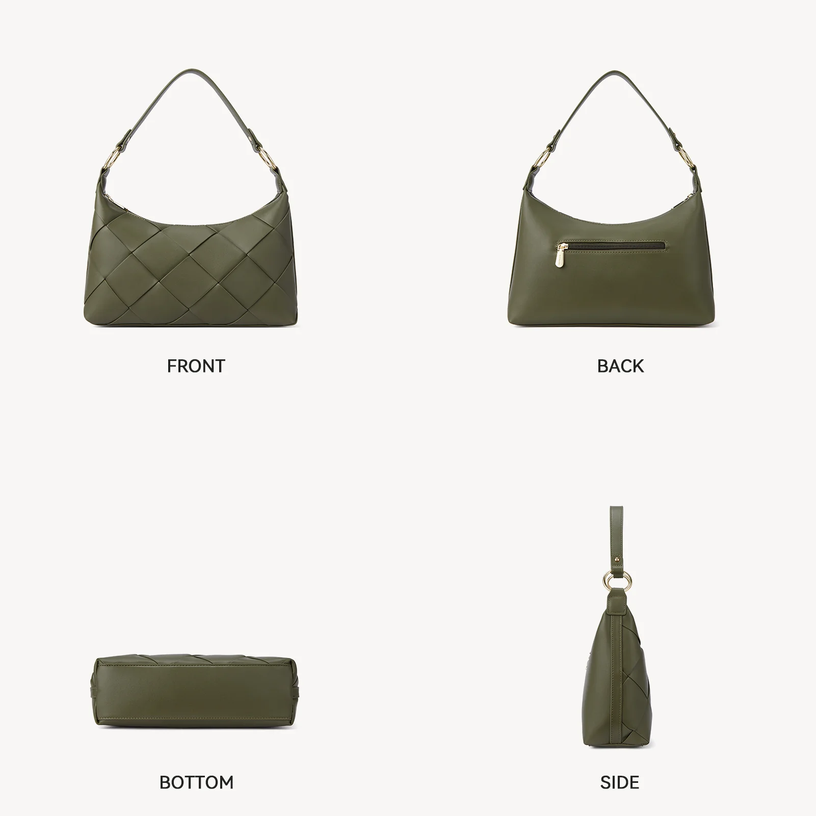Kweli Woven Shoulder Bucket Bag - Image 5