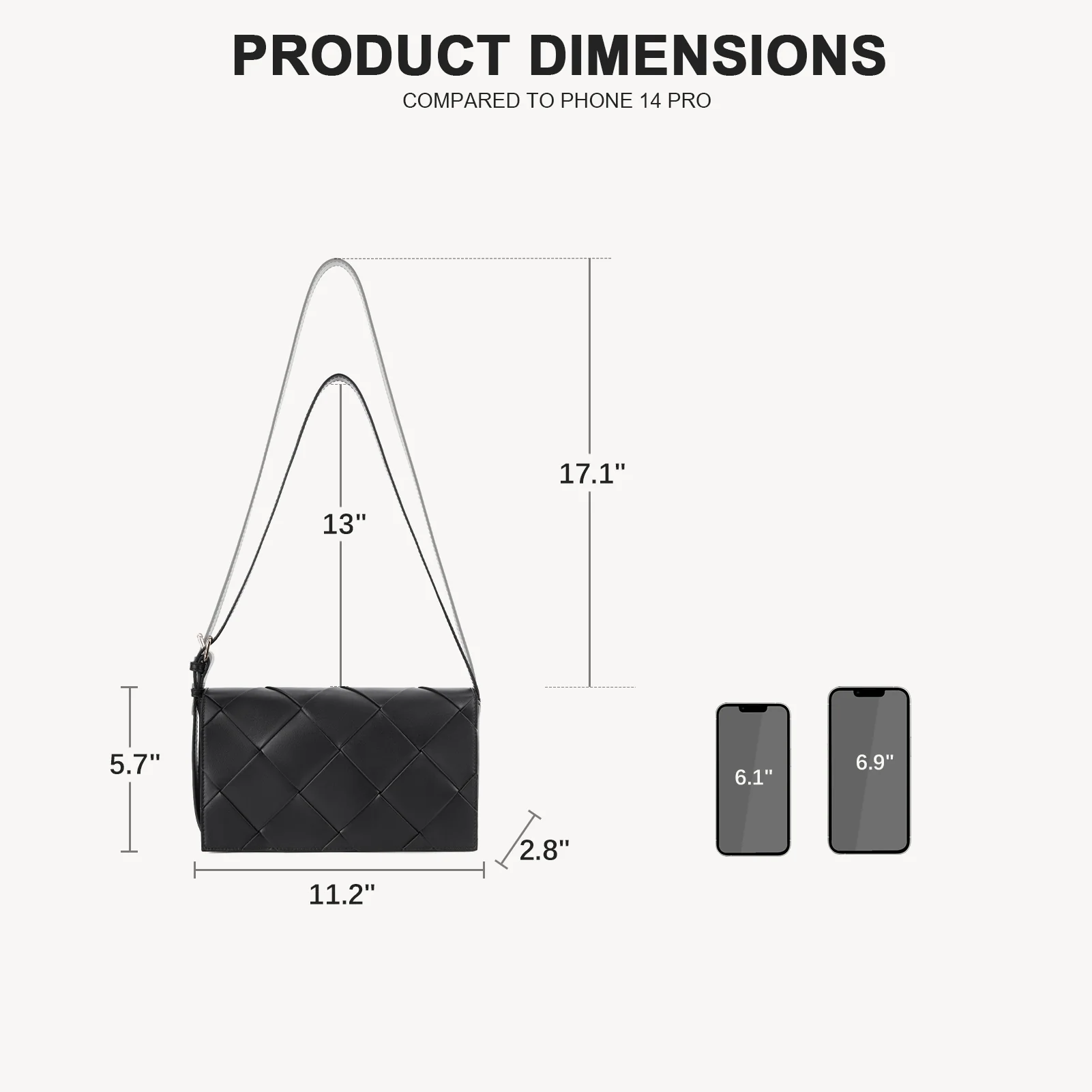 KWELI Casual Black Woven Handbag - Image 9