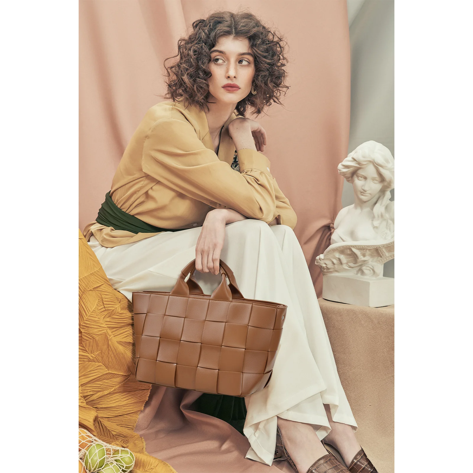 Cruze Handcrafted Woven Leather Tote Bag For Women : Boho Beauty - Image 18