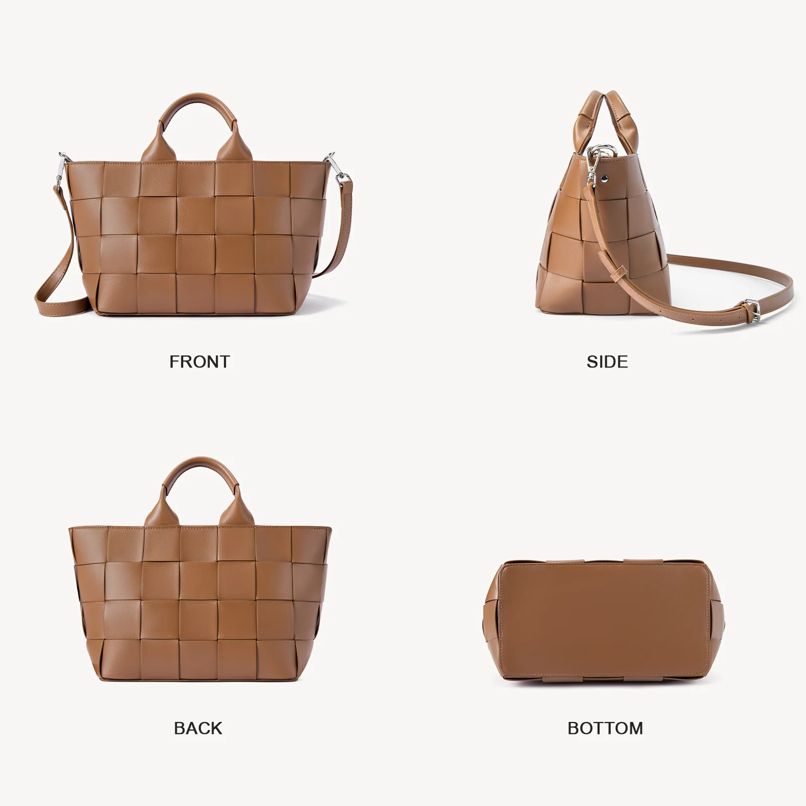 Cruze Handcrafted Woven Leather Tote Bag For Women : Boho Beauty - Image 21