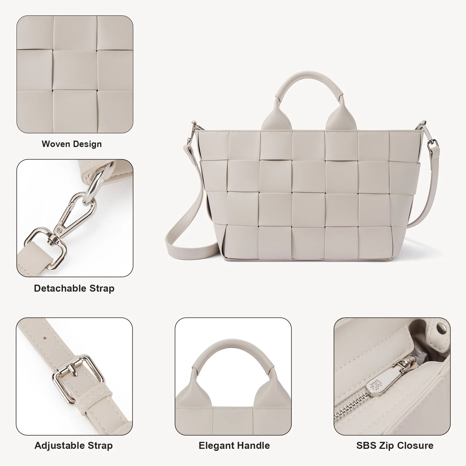 Cruze Handcrafted Woven Leather Tote Bag For Women : Boho Beauty - Image 31