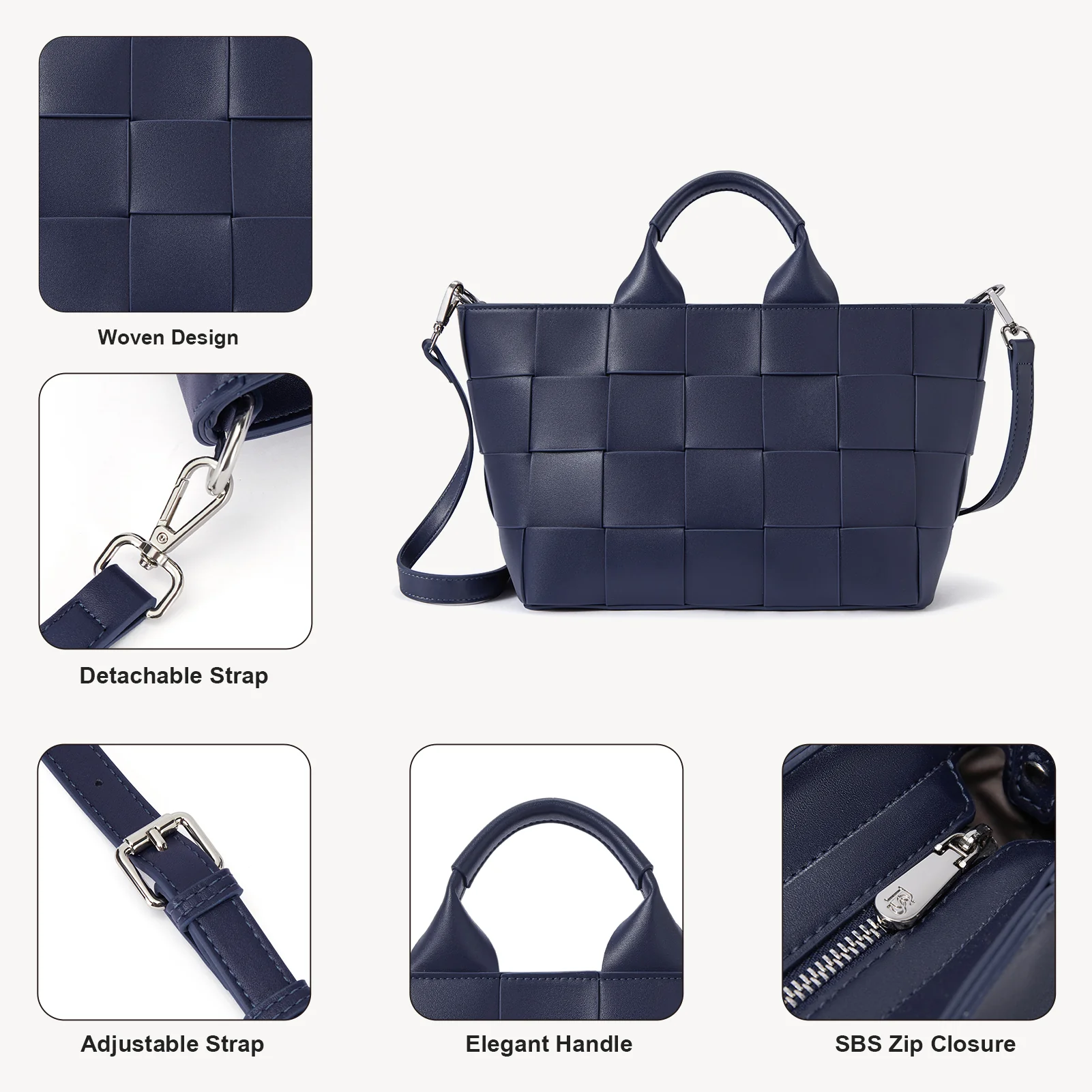 Cruze Handcrafted Woven Leather Tote Bag For Women : Boho Beauty - Image 38