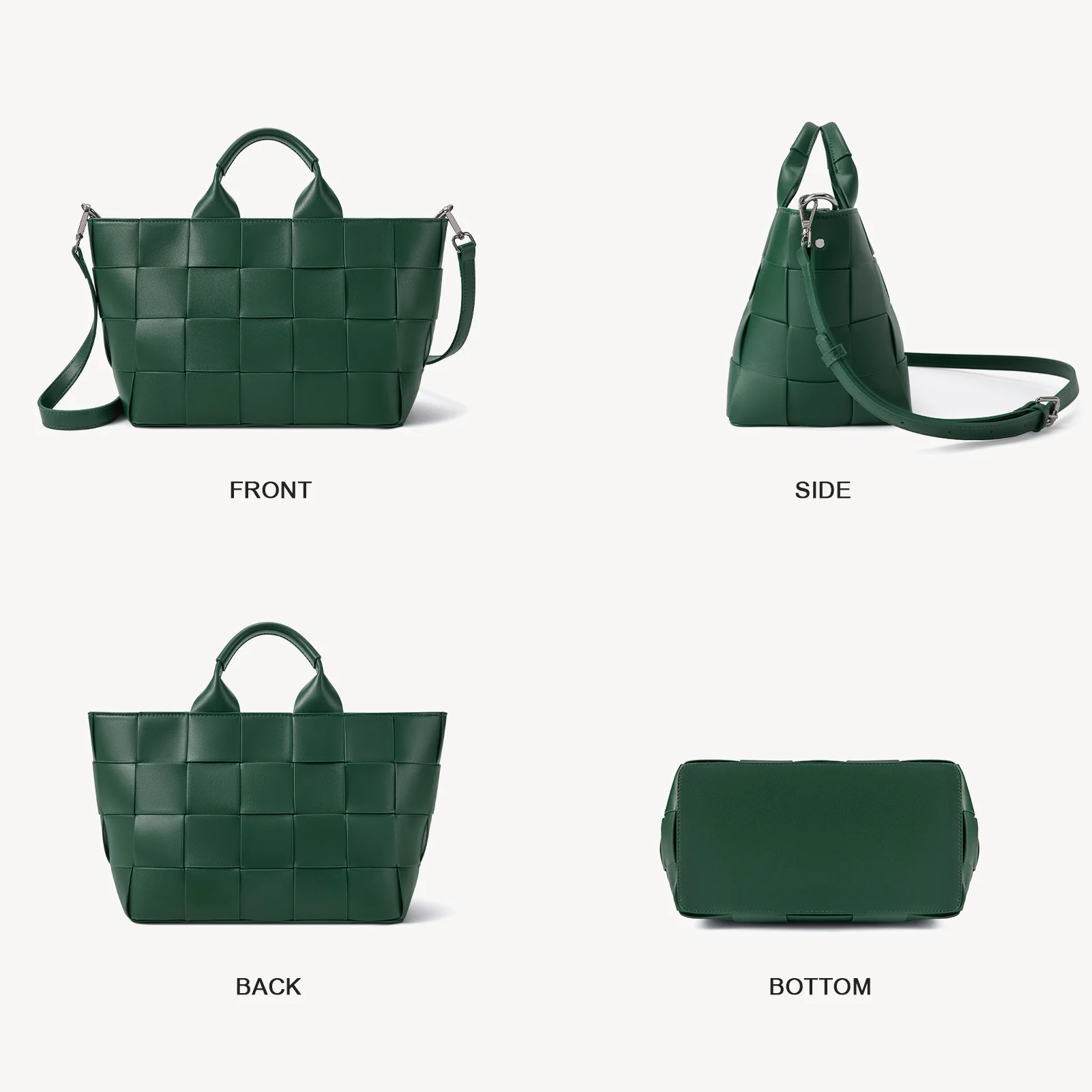 Cruze Handcrafted Woven Leather Tote Bag For Women : Boho Beauty - Image 5