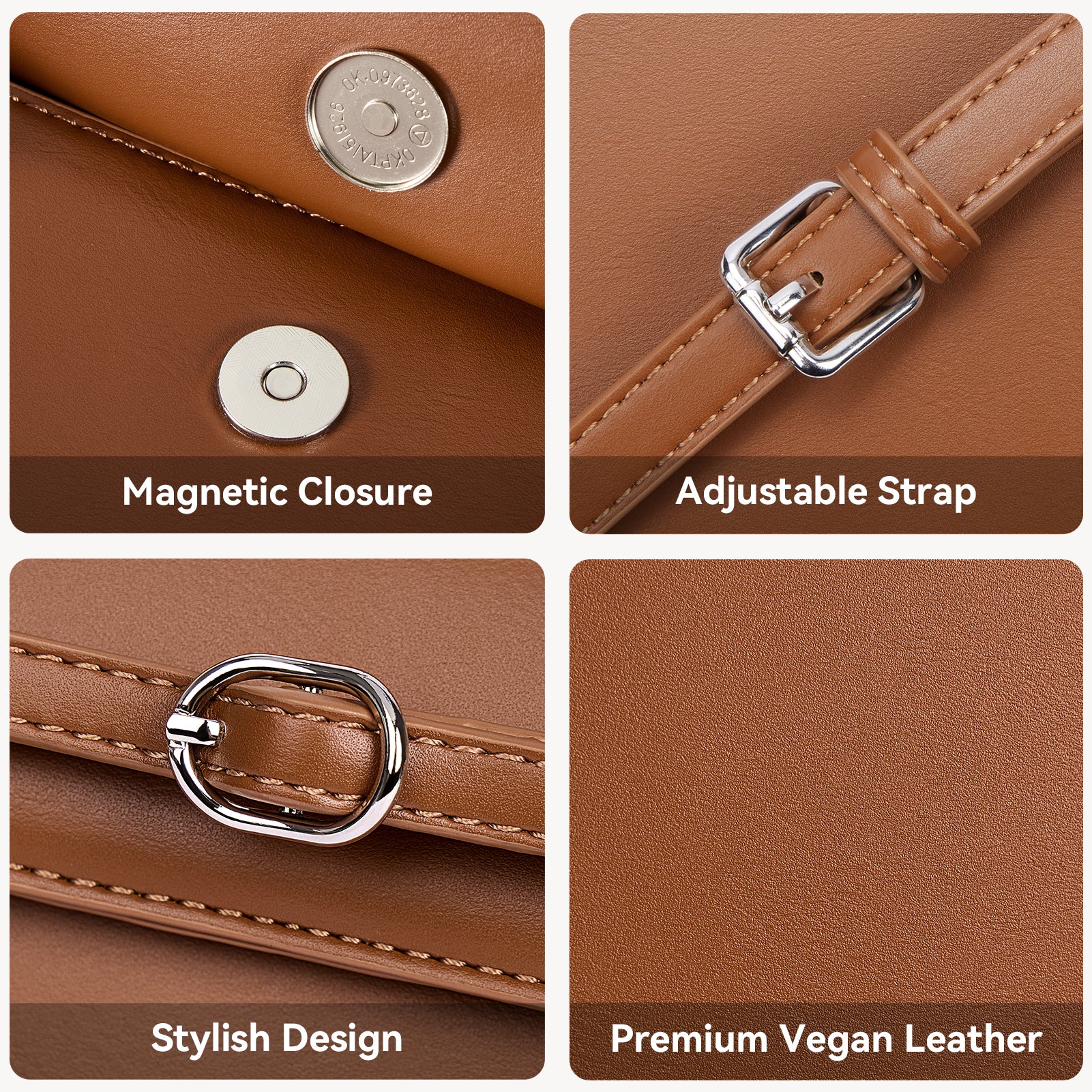 Kweli Belted Elegance Leather Shoulder Bag - Image 14