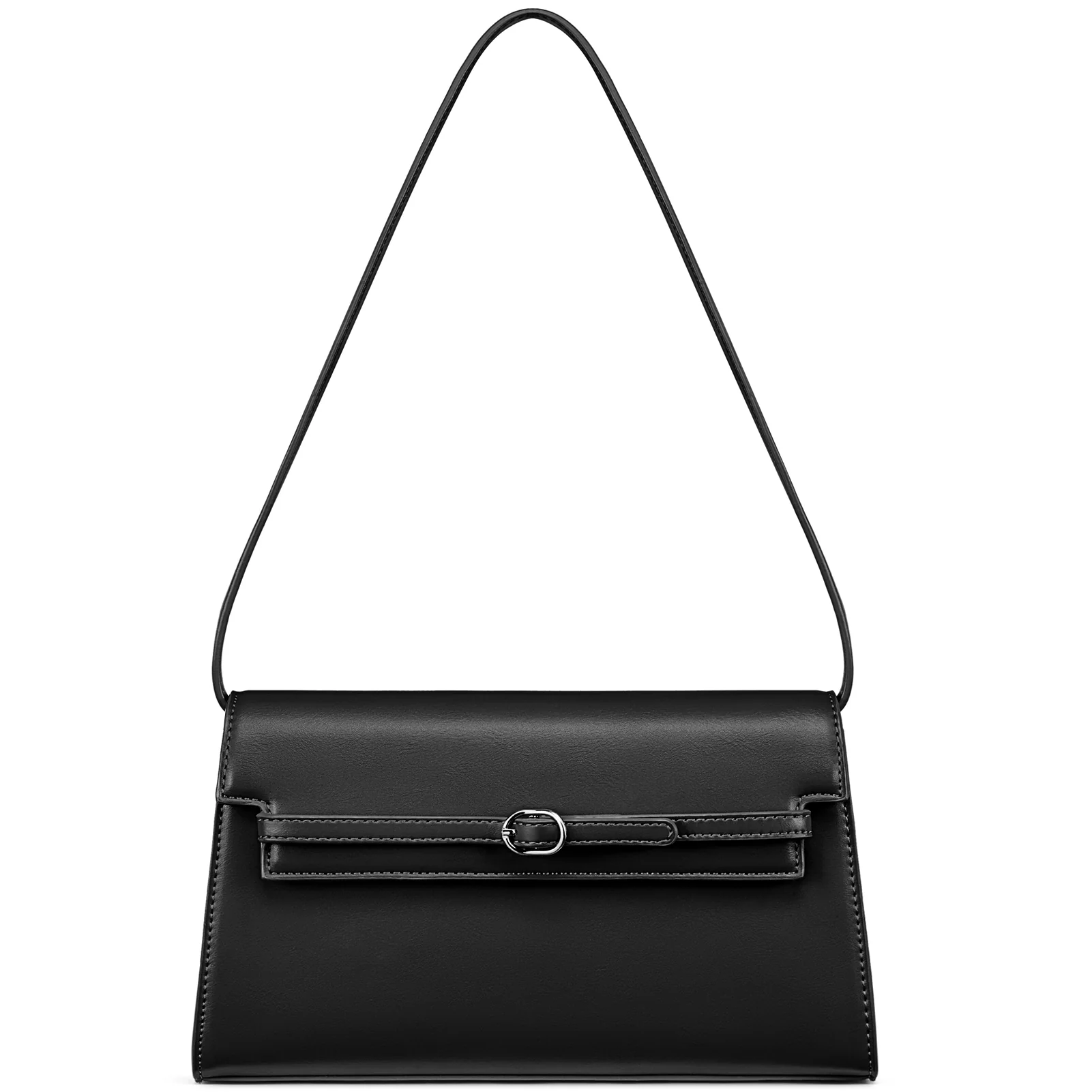 Kweli Belted Elegance Leather Shoulder Bag - Image 17