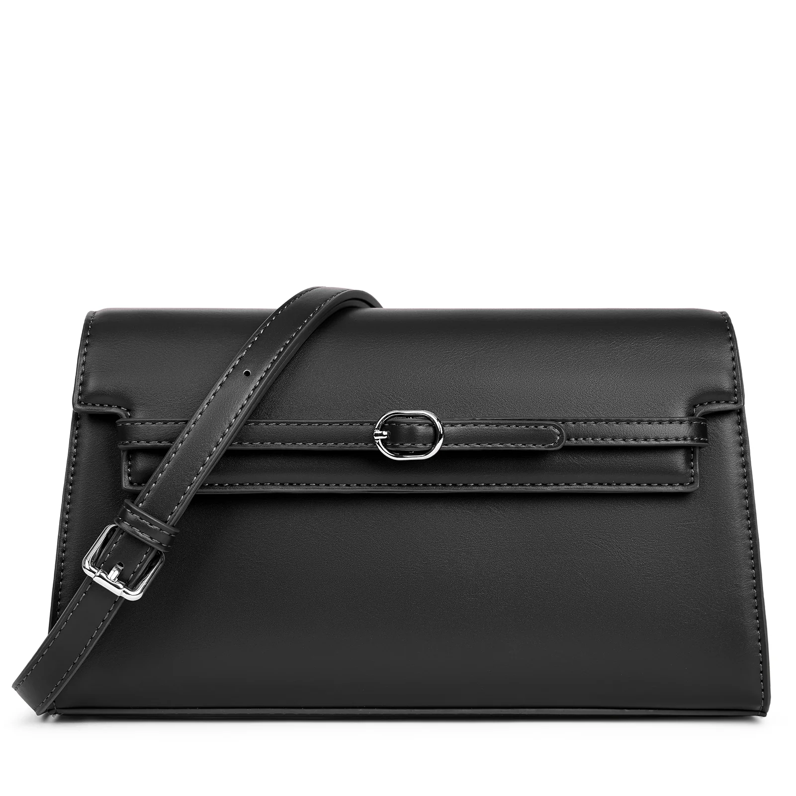Kweli Belted Elegance Leather Shoulder Bag - Image 19