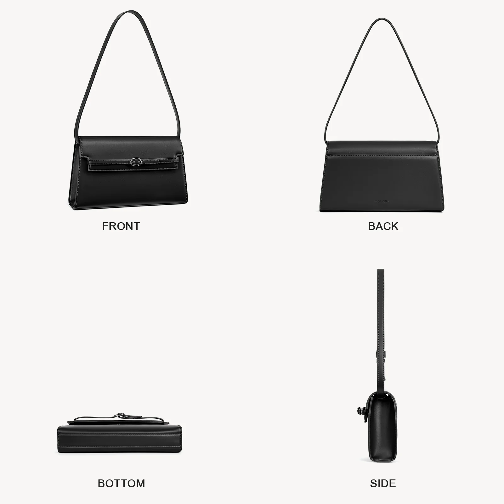 Kweli Belted Elegance Leather Shoulder Bag - Image 22