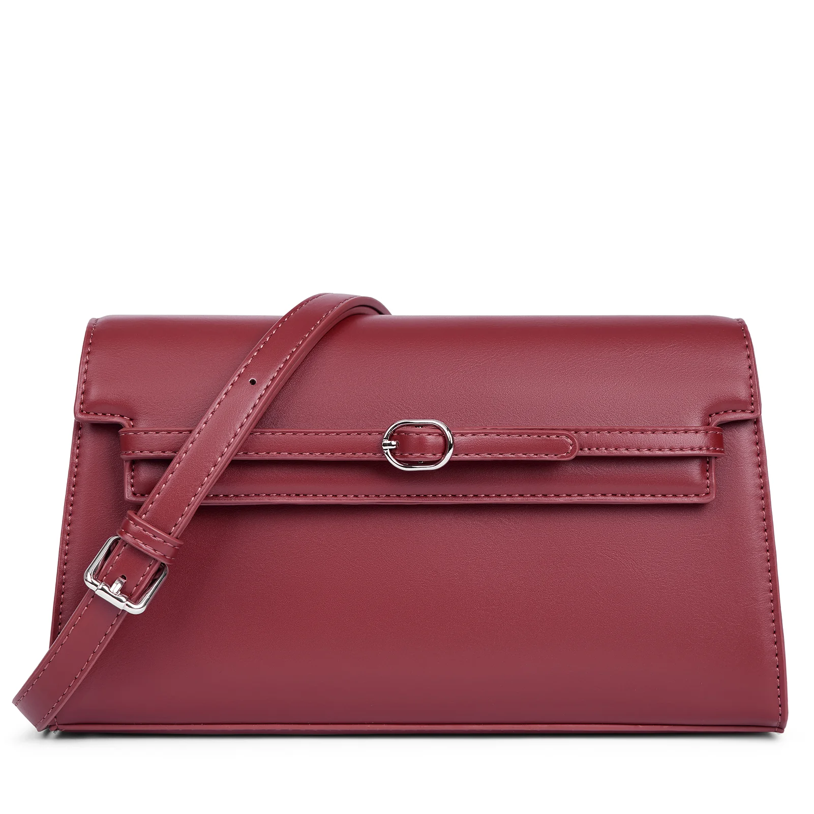 Kweli Belted Elegance Leather Shoulder Bag - Image 3
