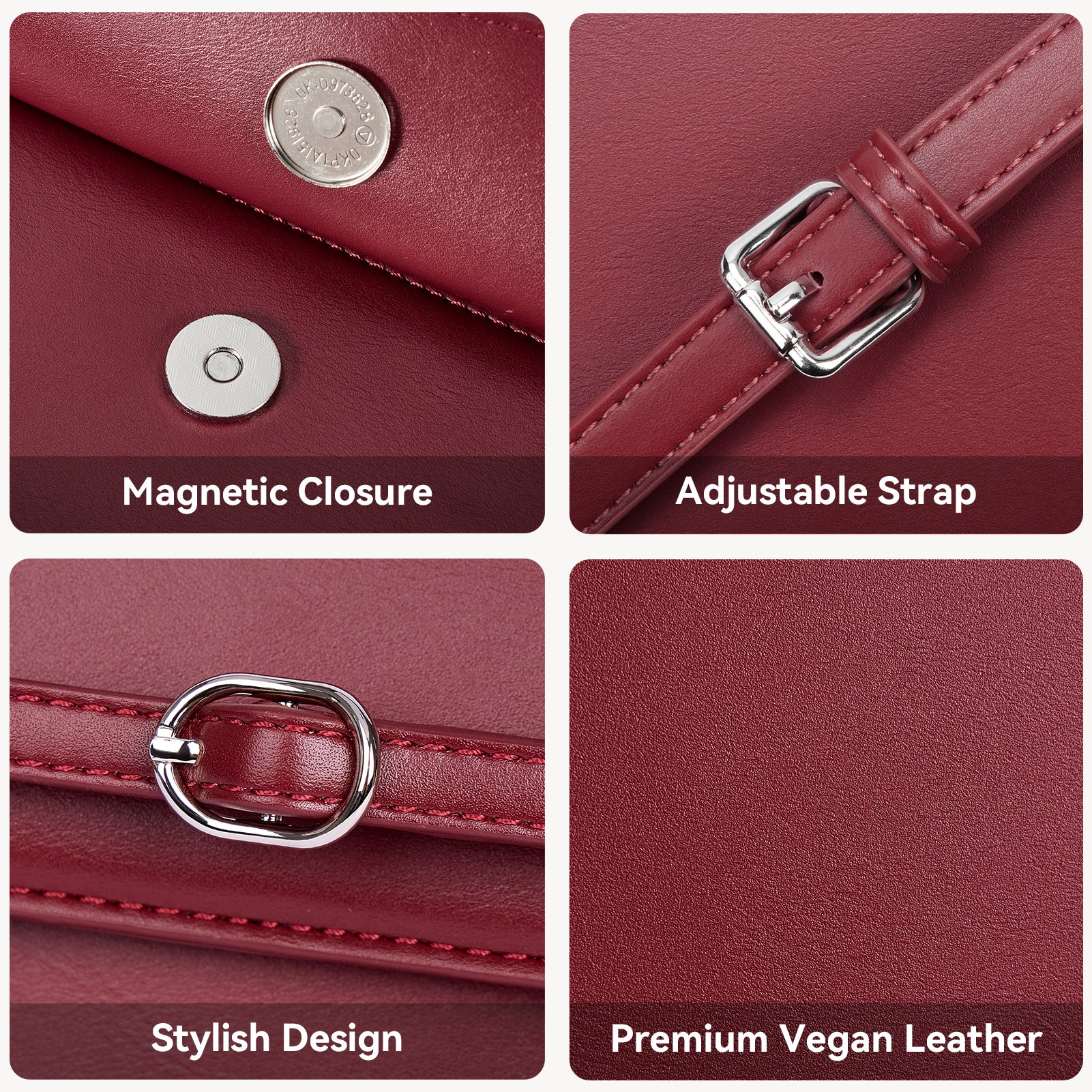 Kweli Belted Elegance Leather Shoulder Bag - Image 6