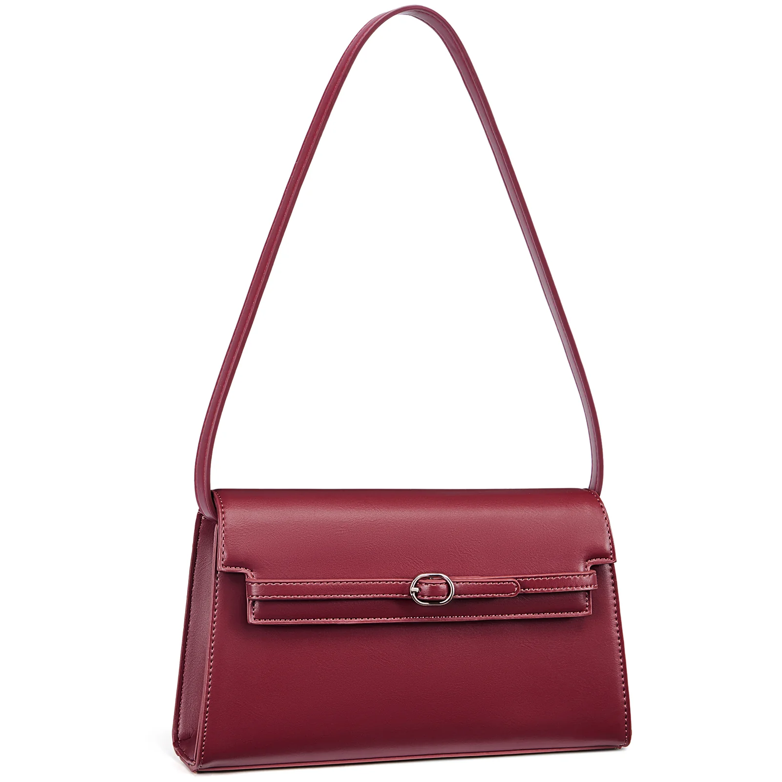 Kweli Belted Elegance Leather Shoulder Bag - Image 8