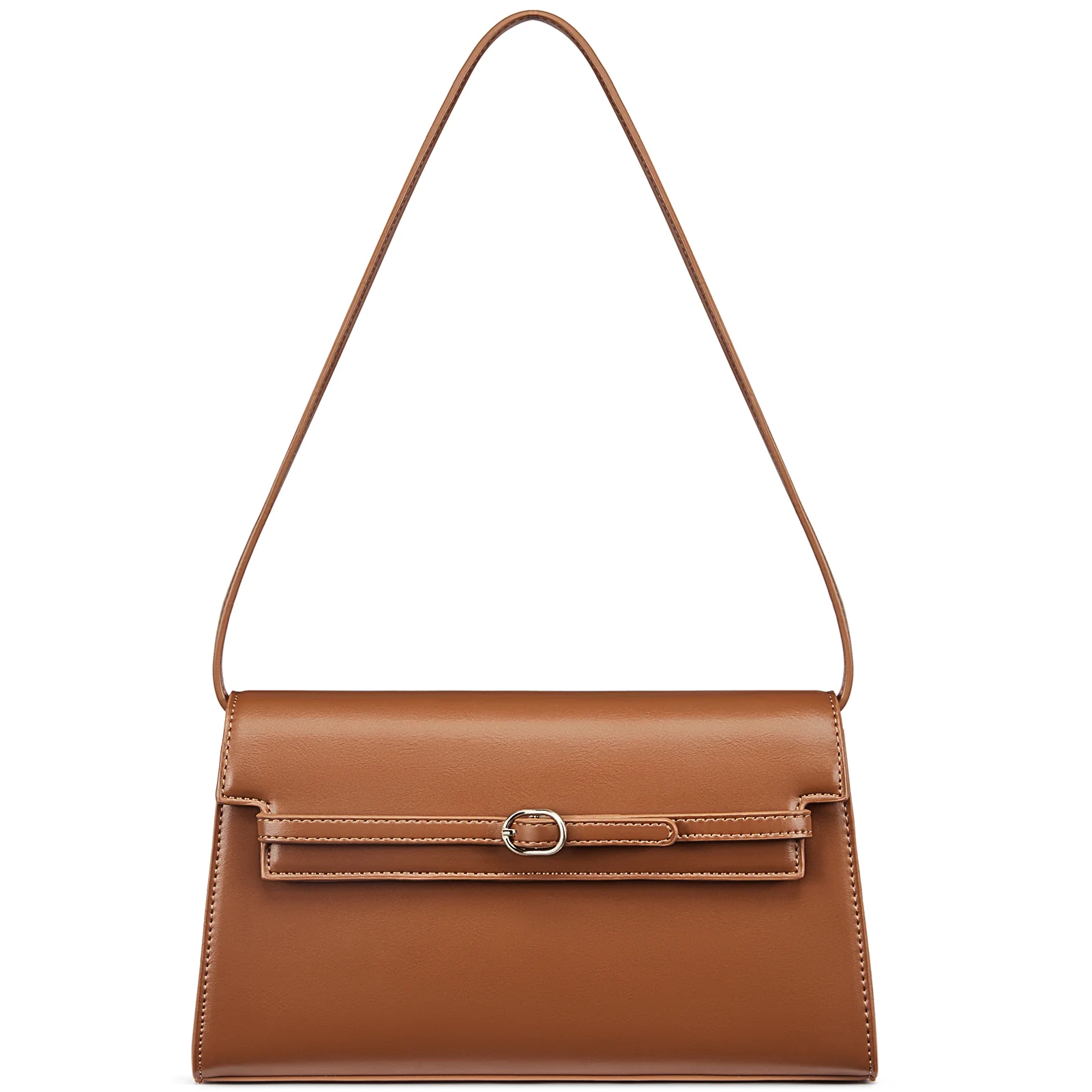 Kweli Belted Elegance Leather Shoulder Bag - Image 9