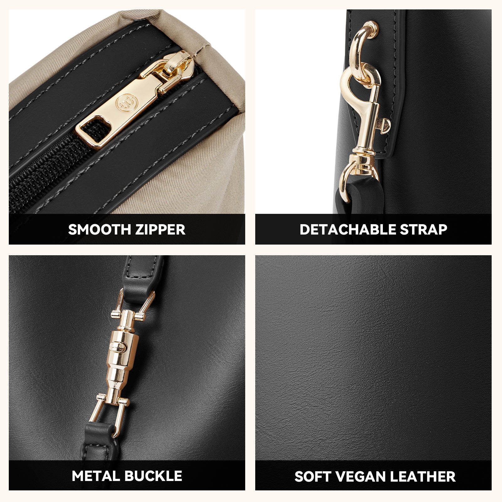 Harper Jones Bucket Shoulder Bag – Gold Clasp Crossbody - Image 13