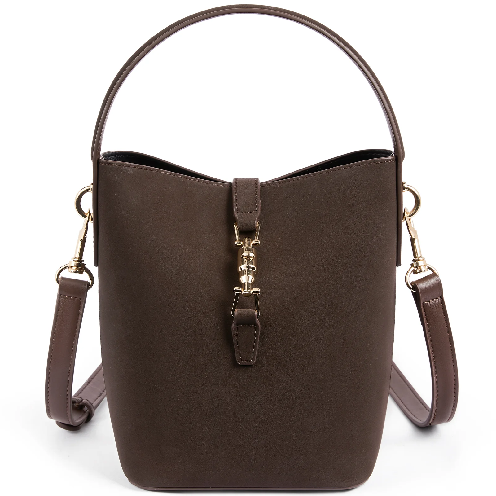 Harper Jones Bucket Shoulder Bag – Gold Clasp Crossbody - Image 15