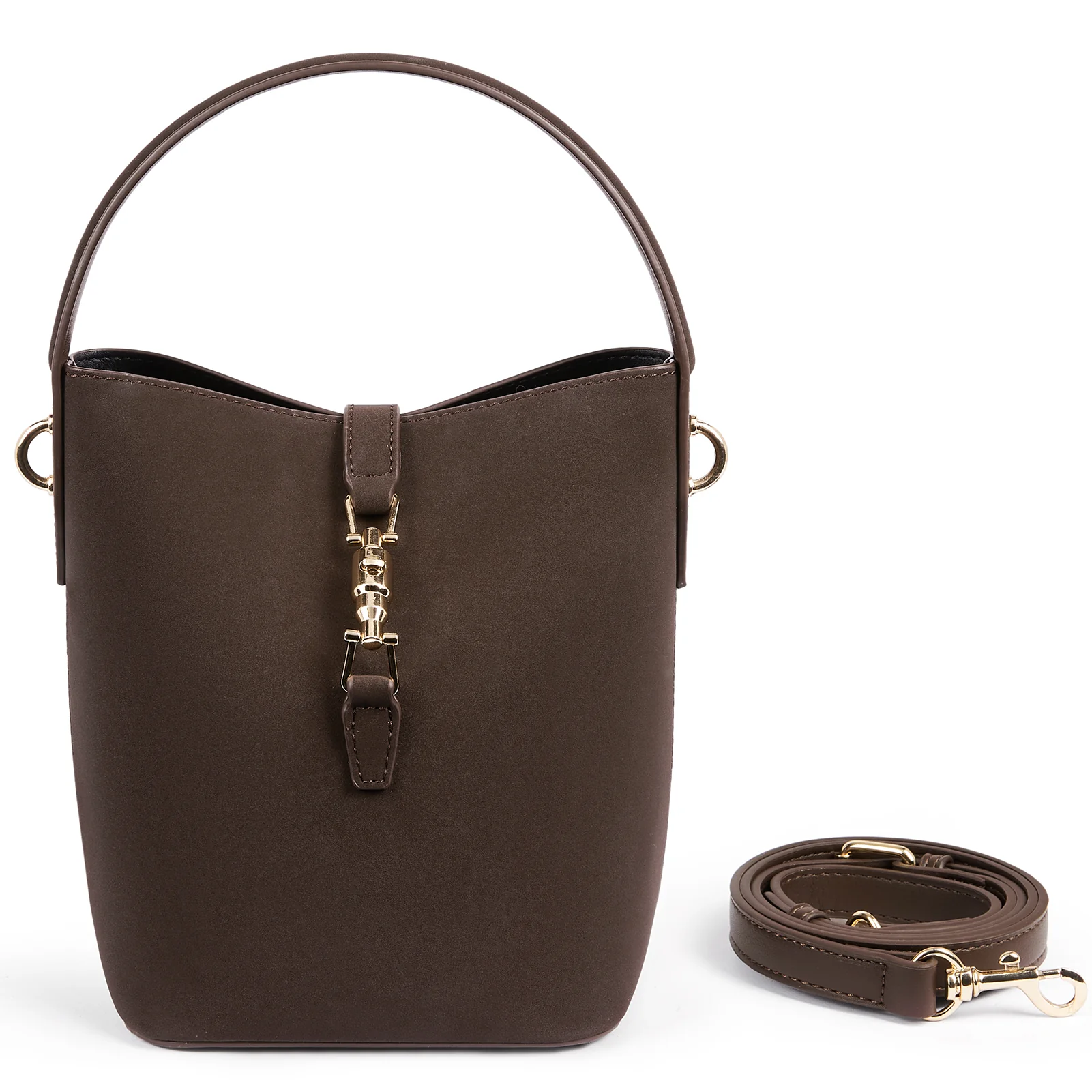 Harper Jones Bucket Shoulder Bag – Gold Clasp Crossbody - Image 21