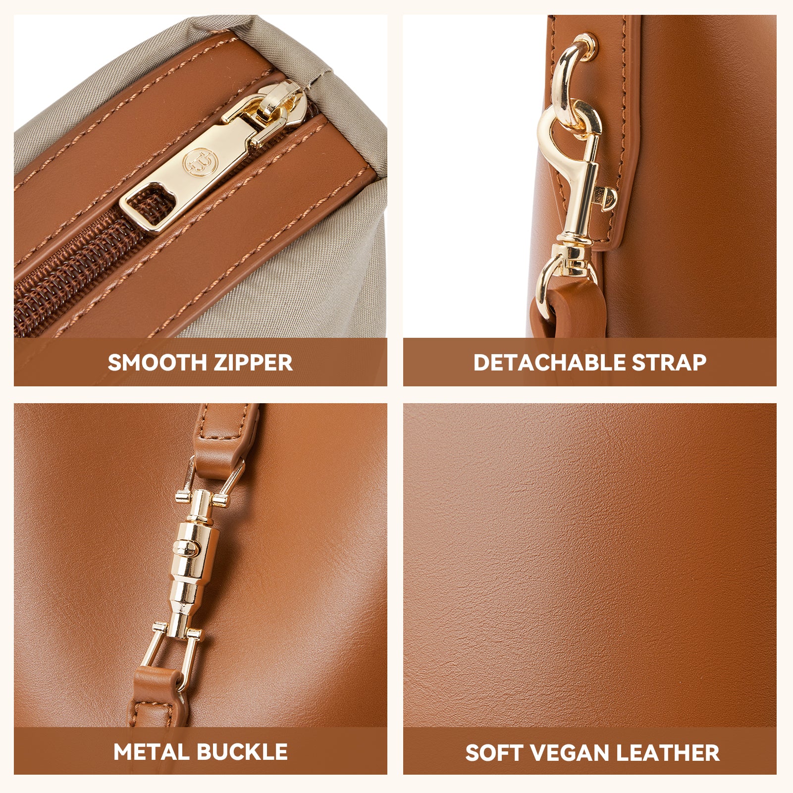 Harper Jones Bucket Shoulder Bag – Gold Clasp Crossbody - Image 4