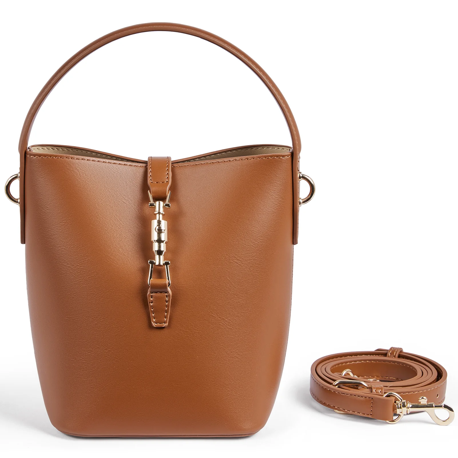 Harper Jones Bucket Shoulder Bag – Gold Clasp Crossbody - Image 7