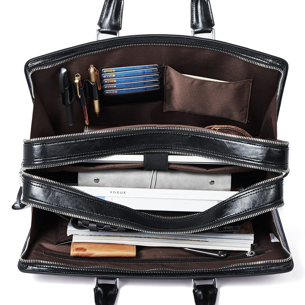 Carol Designer Briefcase For Women — Italian Leather - Image 12