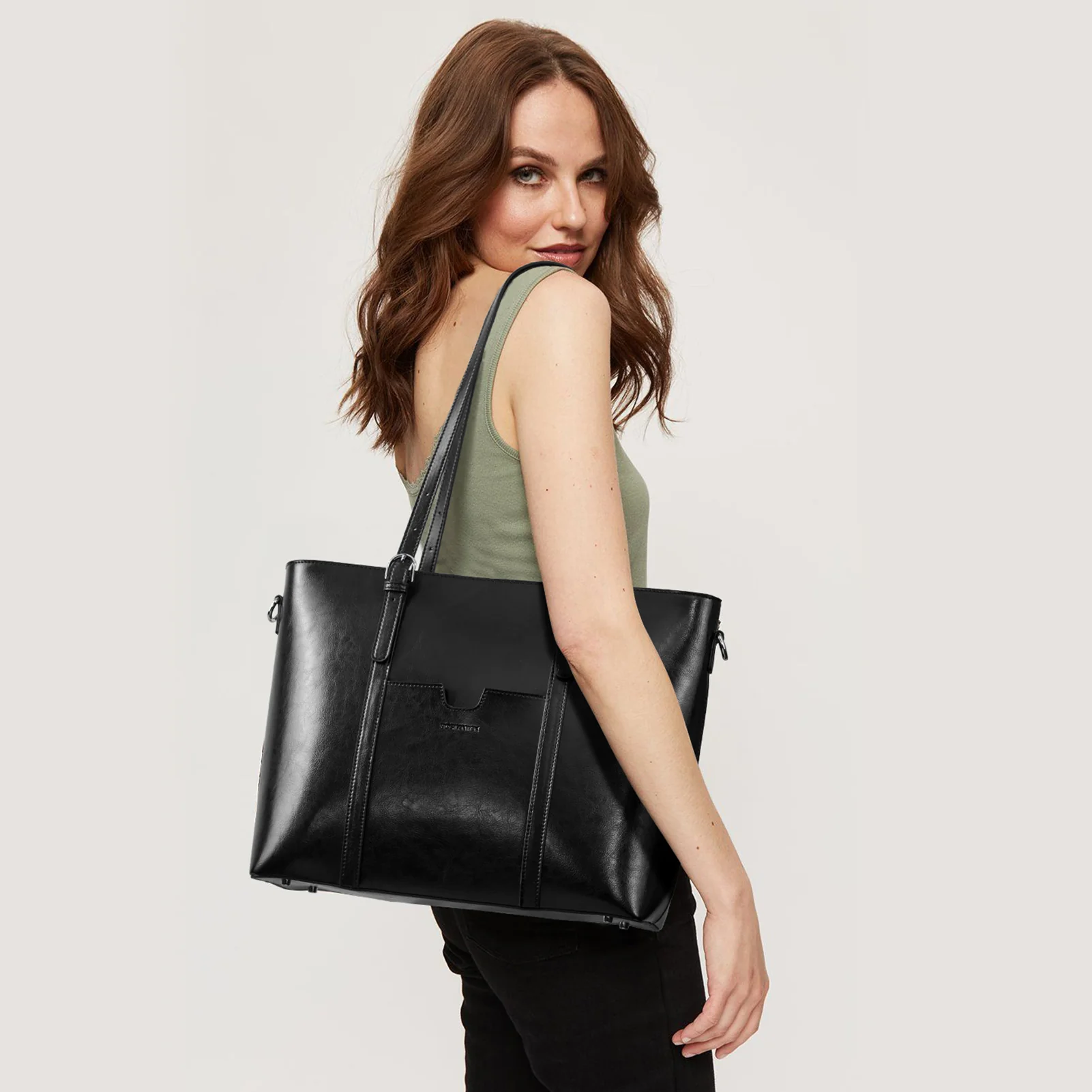Carol Women Briefcase - Vintage Tote - Image 9
