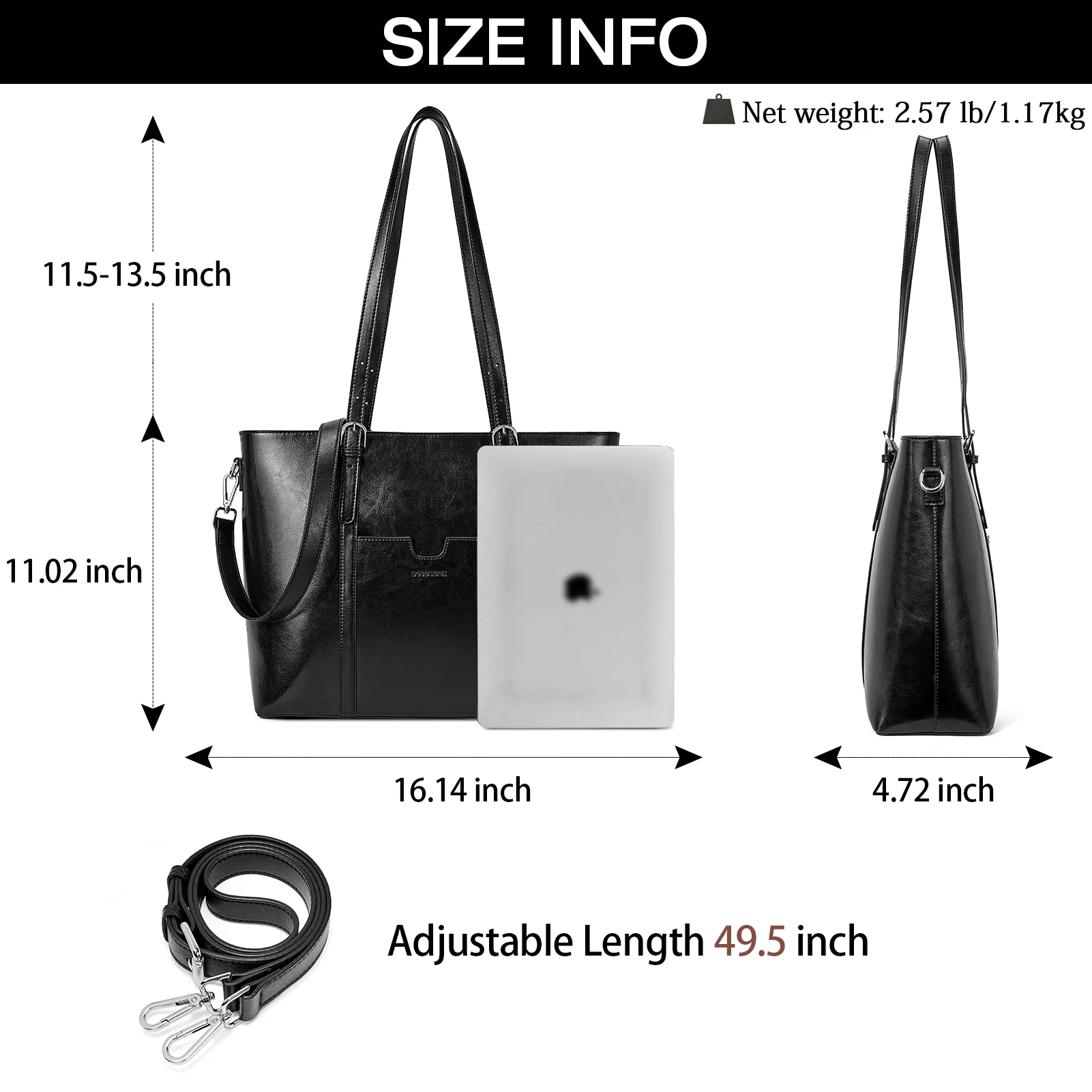 Carol Women Briefcase - Vintage Tote - Image 10